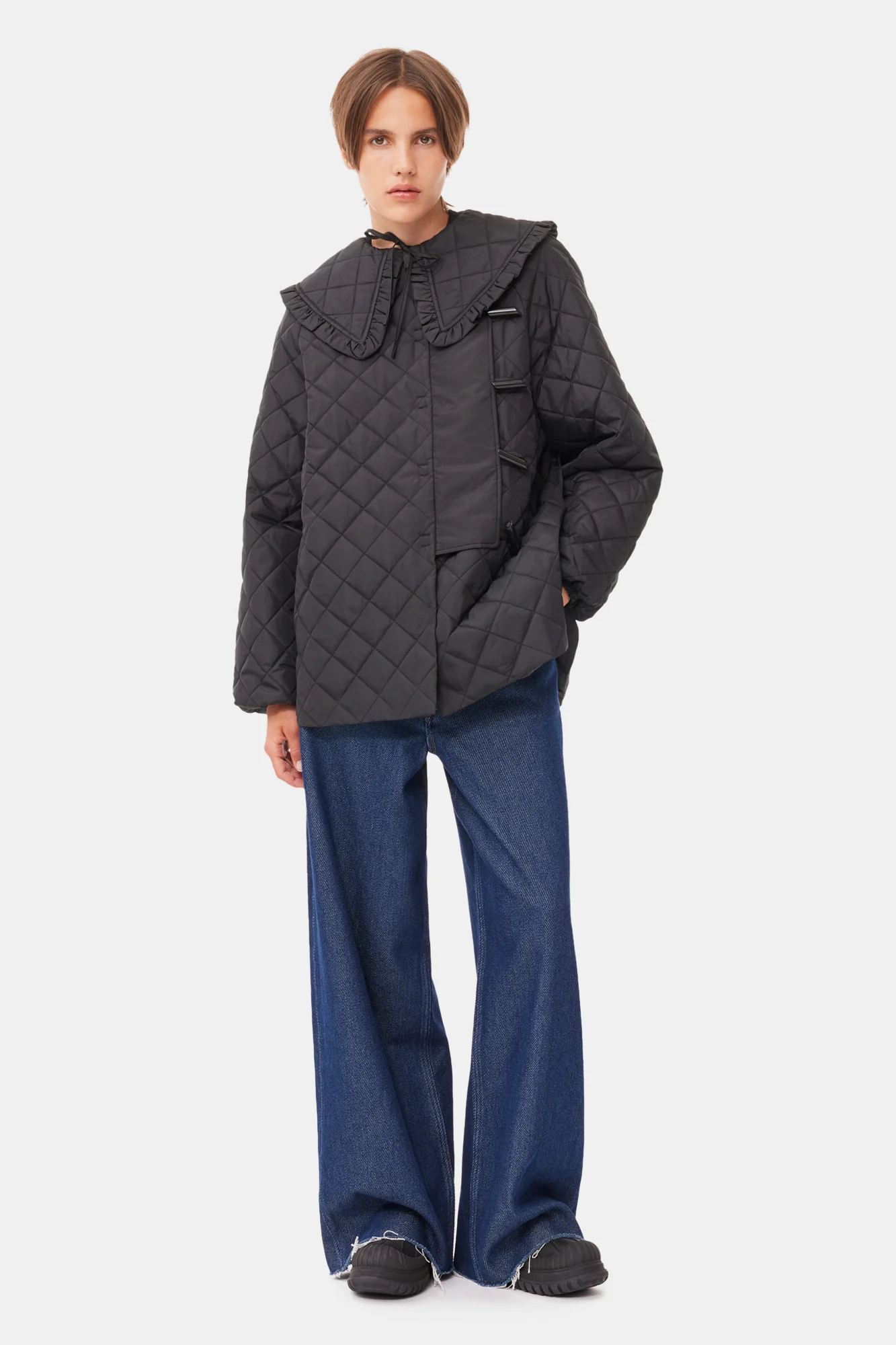 Quilted Coat | Black - Image 3