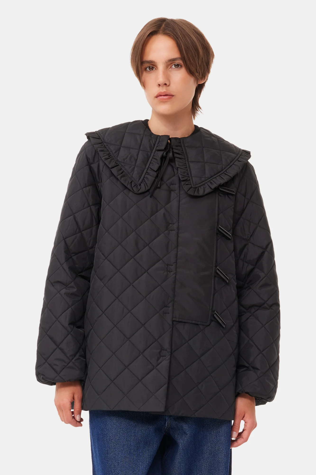 Quilted Coat | Black - Image 6