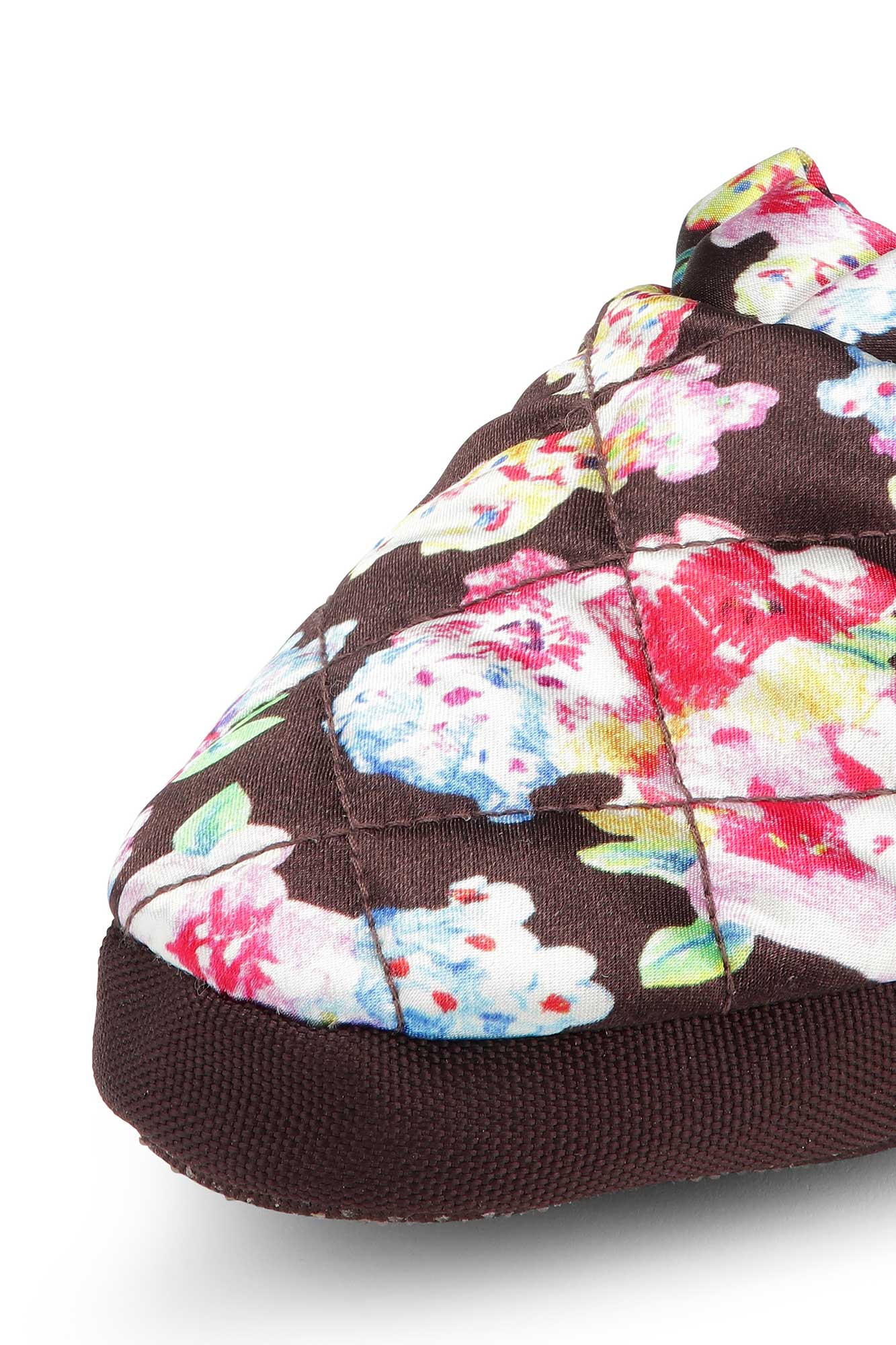 Quilted Satin Accessories Quilted Indoor Ruffle Slippers | Mole - Image 3
