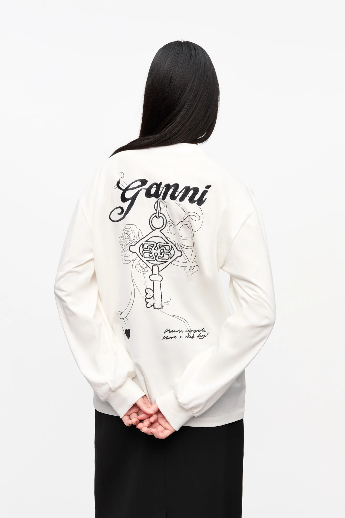 Re-cut Heavy Long-sleeve T-Shirt | Egret - Image 6