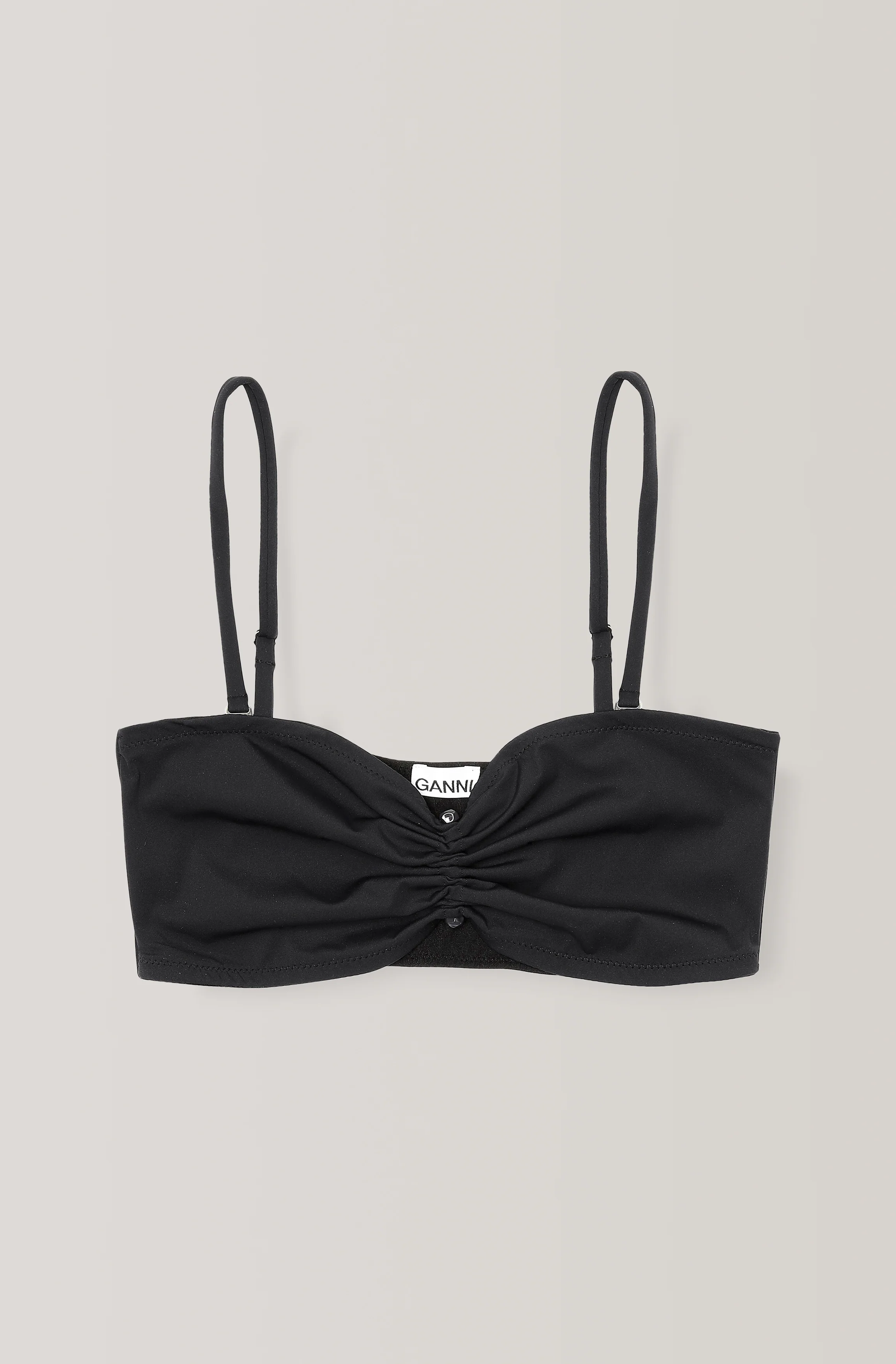 Recycled Bandeau Bikini Top | Black