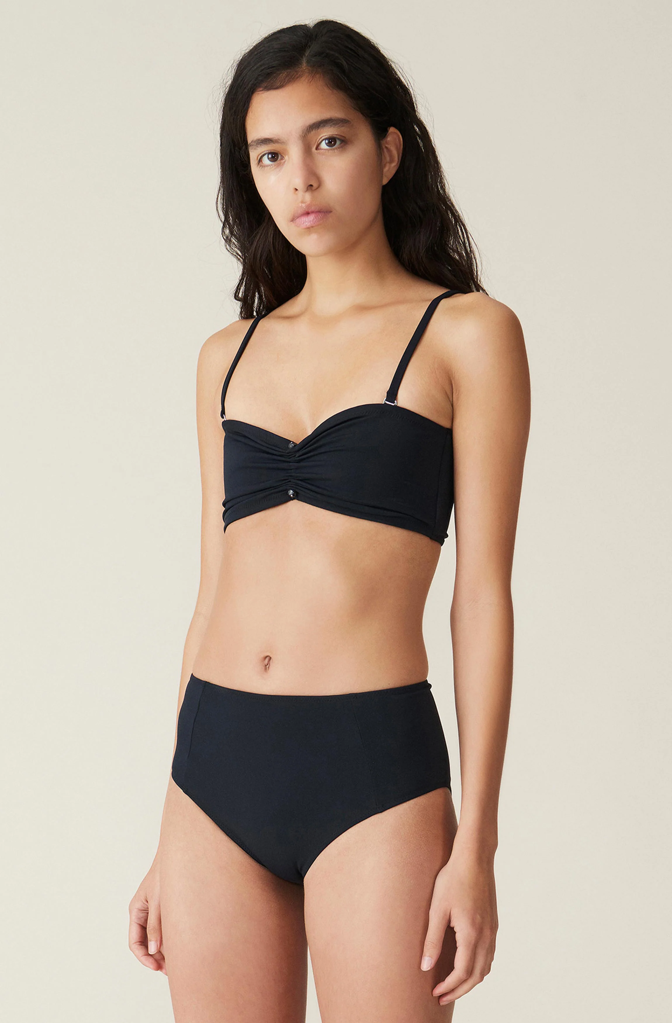 Recycled Bandeau Bikini Top | Black - Image 2