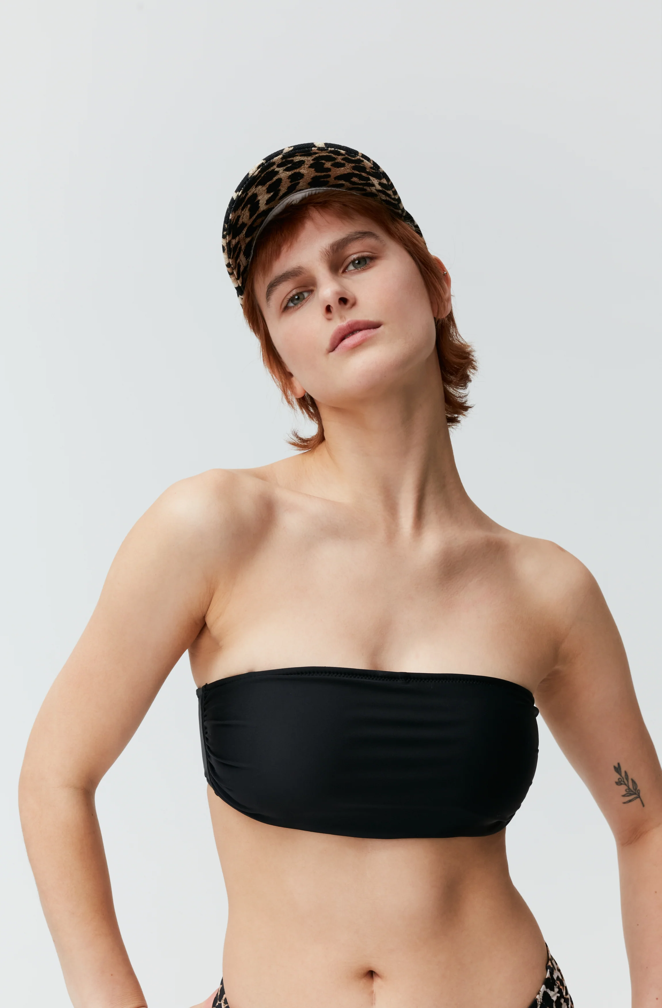 Recycled Core Solid Bandeau Bikini Top | Black - Image 3