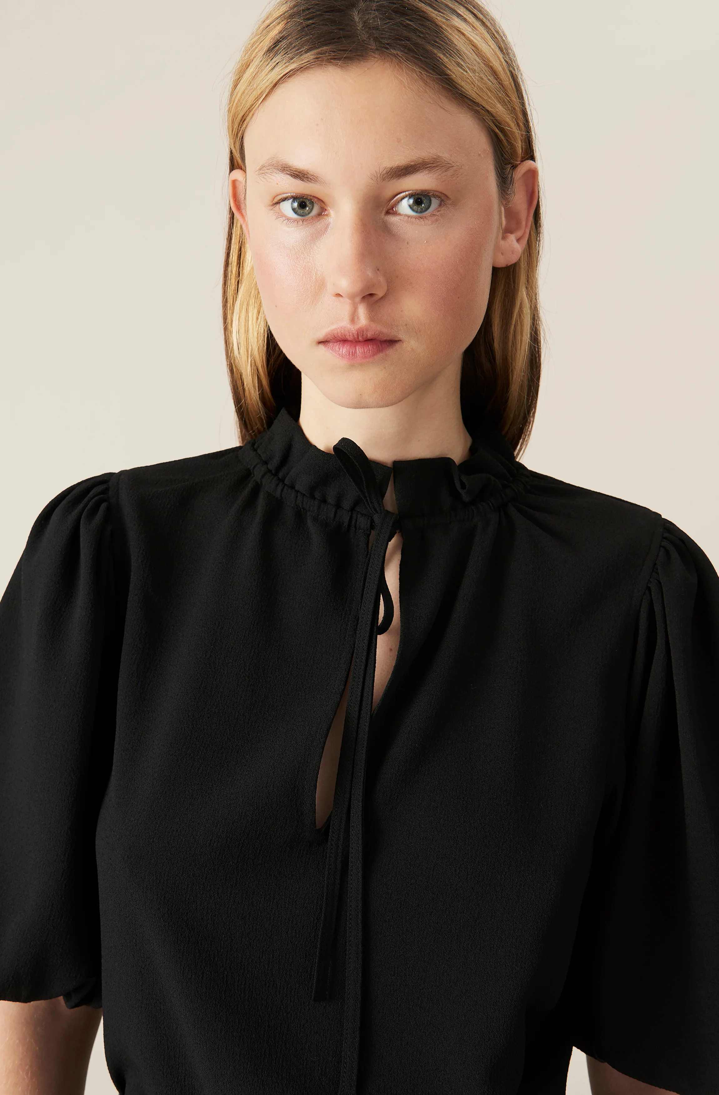 Recycled Crepe Blouse | Black - Image 5
