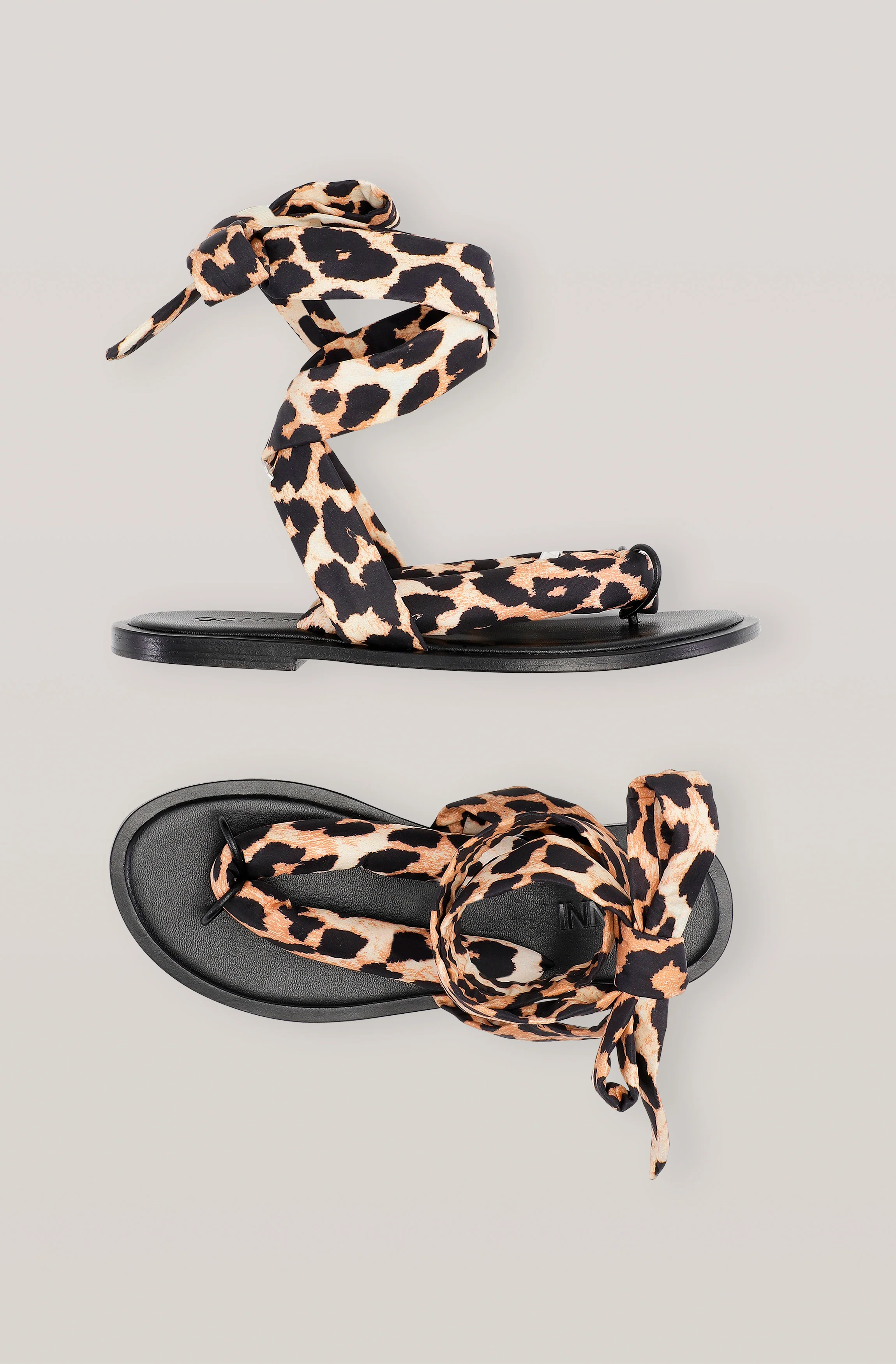 Recycled Leather Sole Tech Sandal | Leopard - Image 2