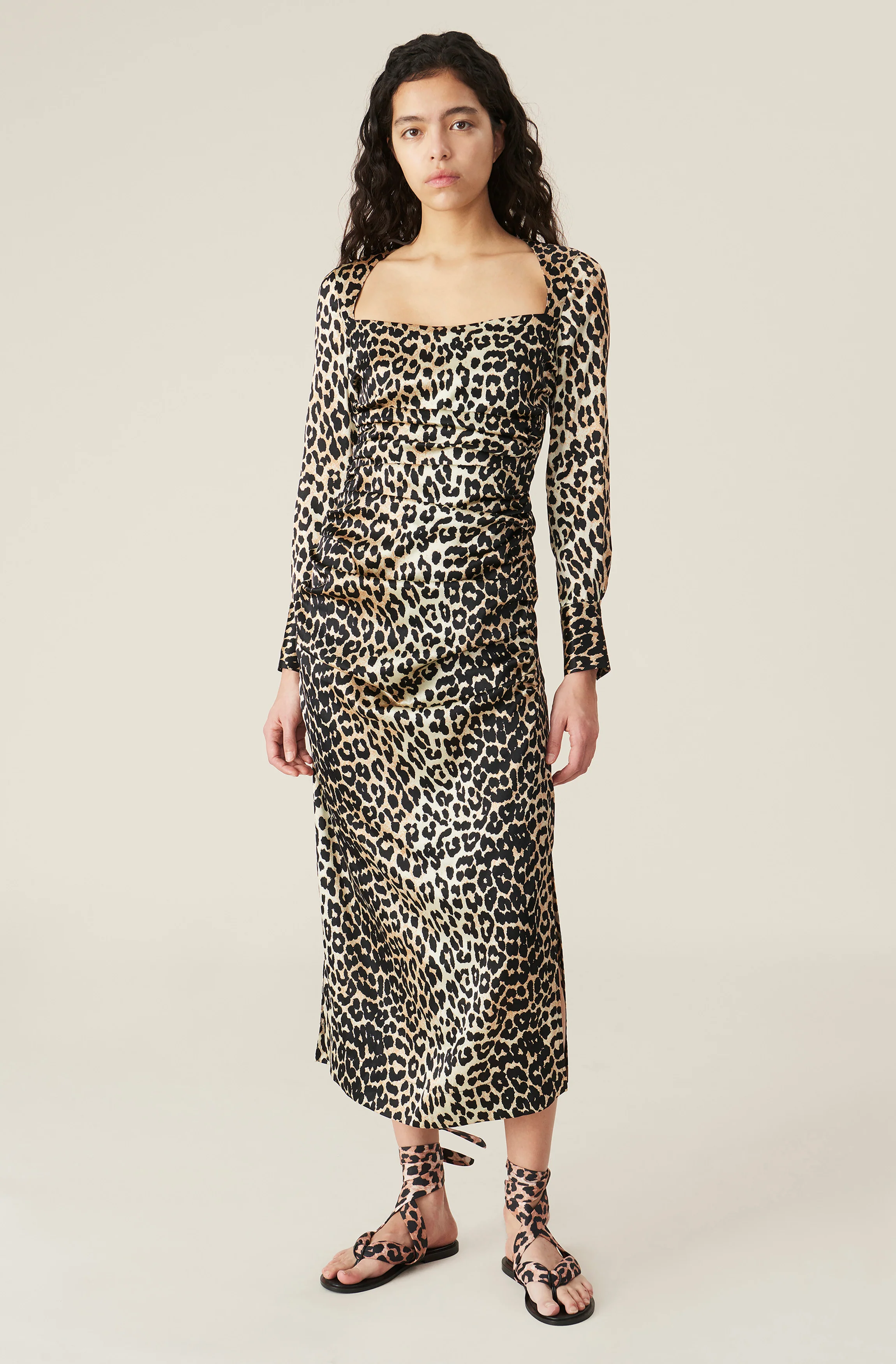 Recycled Leather Sole Tech Sandal | Leopard - Image 3