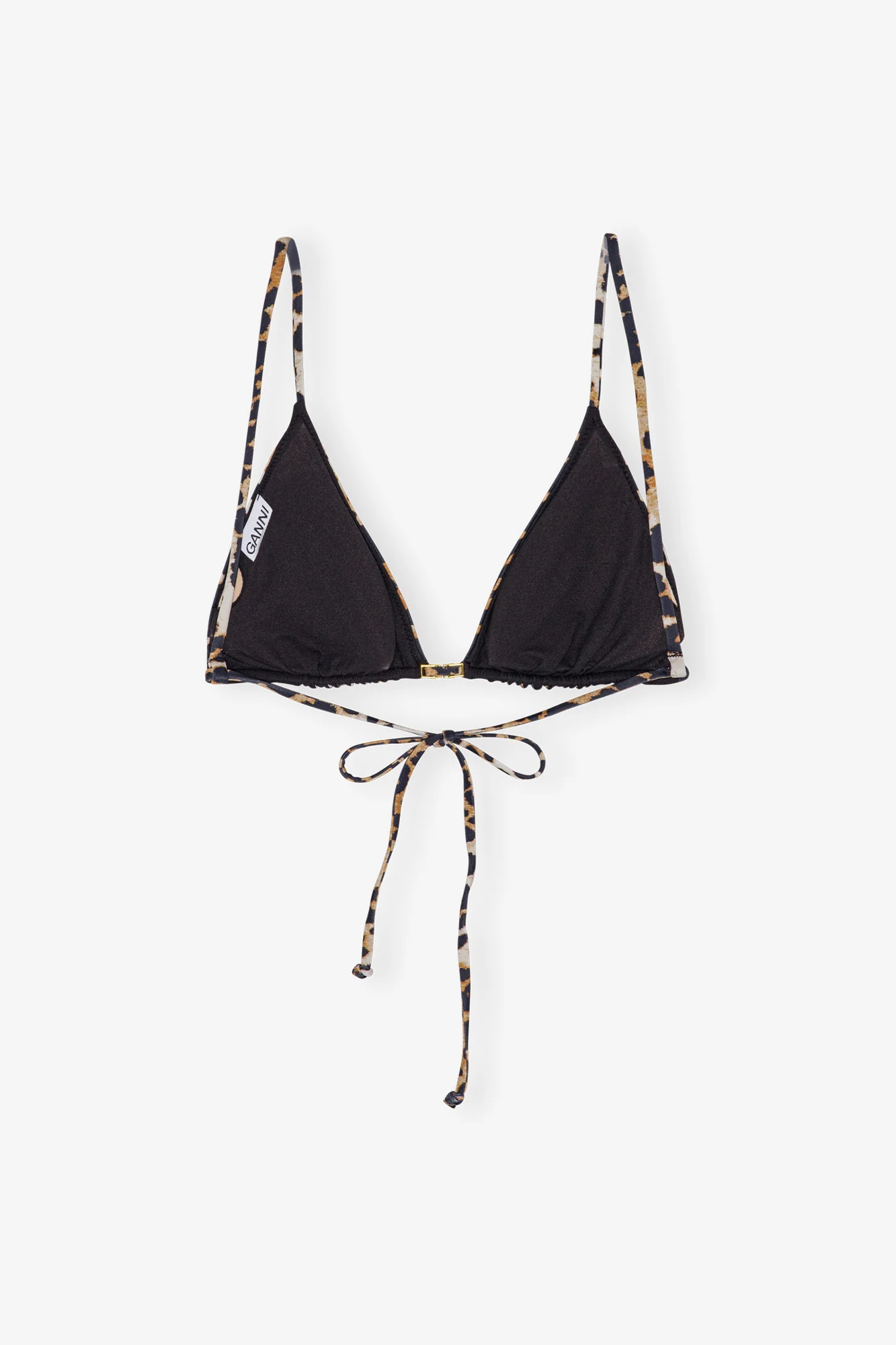 Recycled Leopard Printed String Bikini Top | Leopard - Image 2