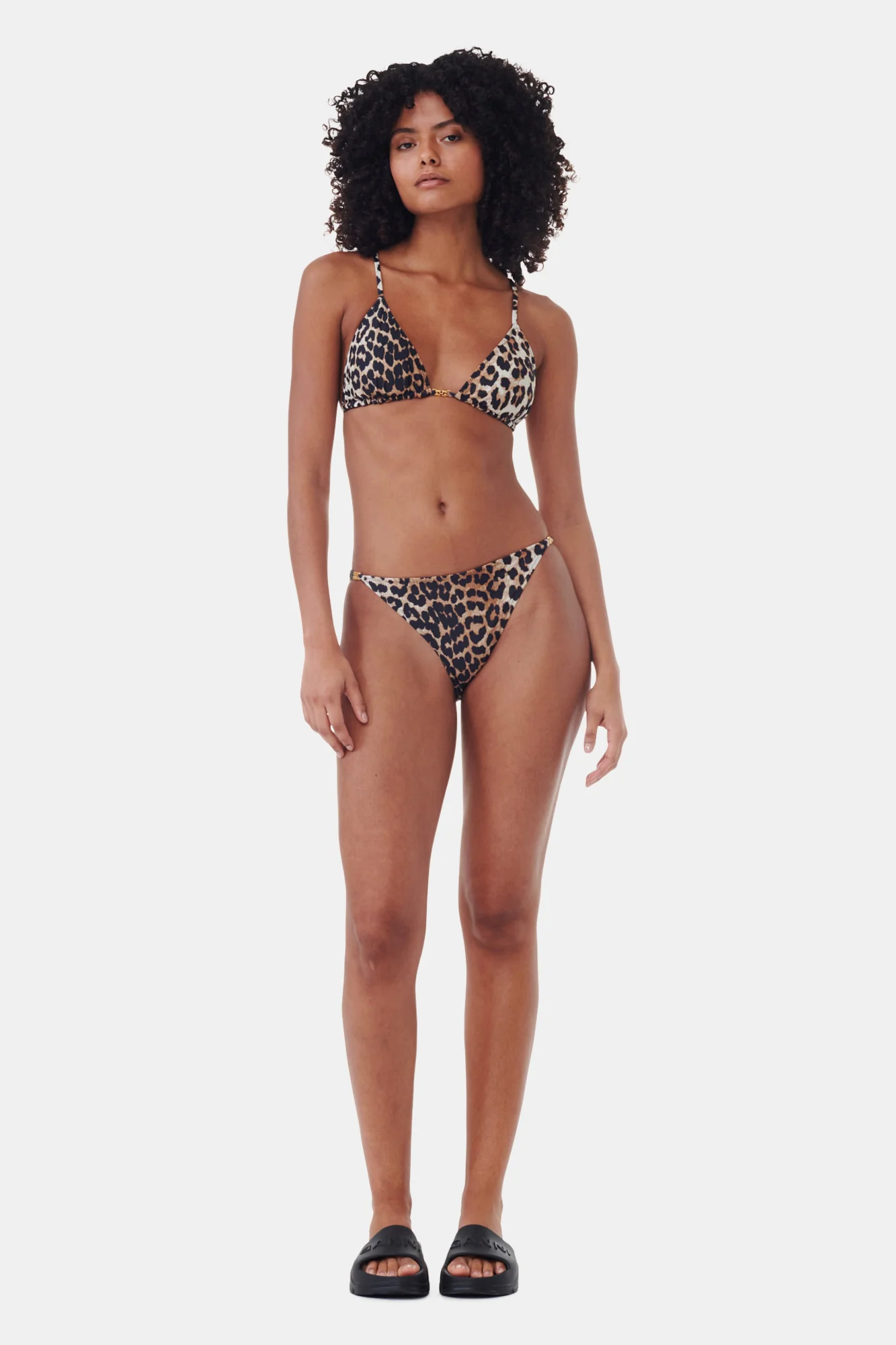 Recycled Leopard Printed String Bikini Top | Leopard - Image 4