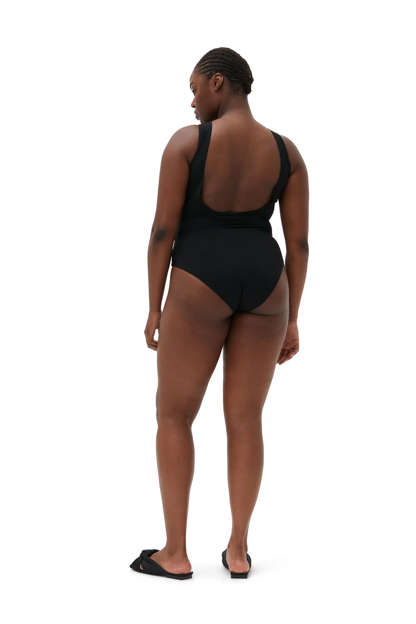 Recycled Matte Sporty Swimsuit | Black - Image 7