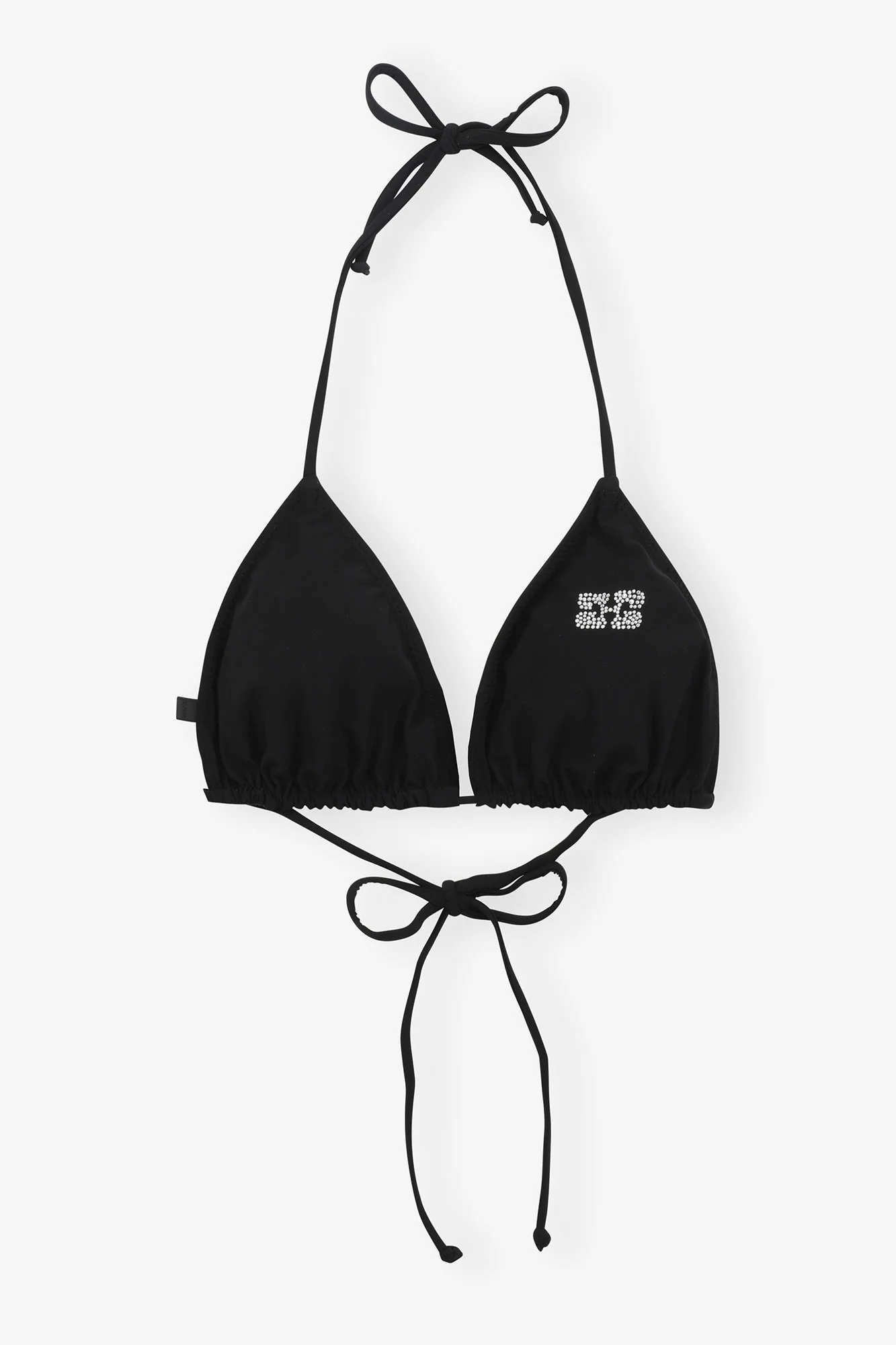 Recycled Matte String Bikini Top | Black - Image 2