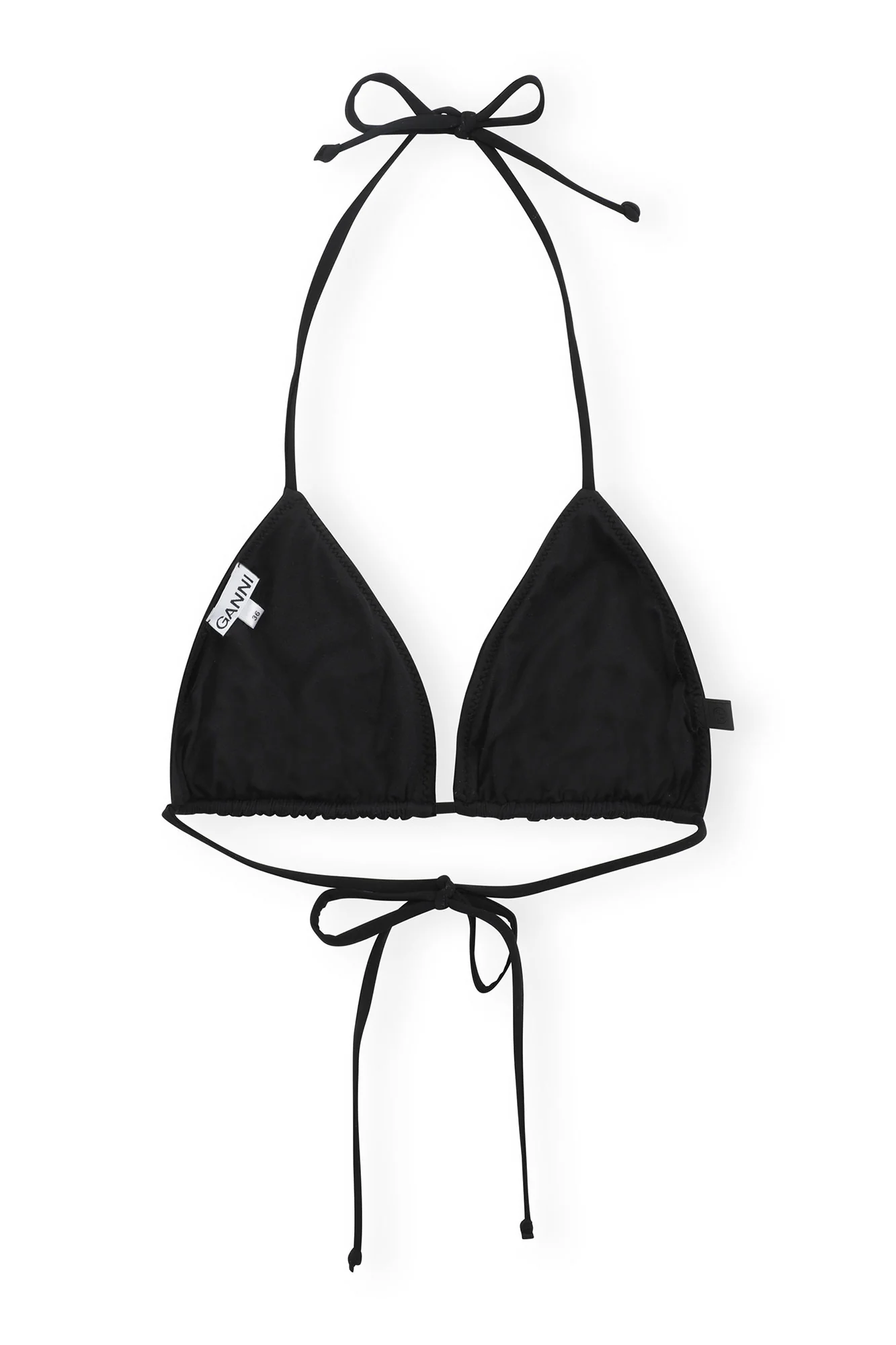Recycled Matte String Bikini Top | Black - Image 3