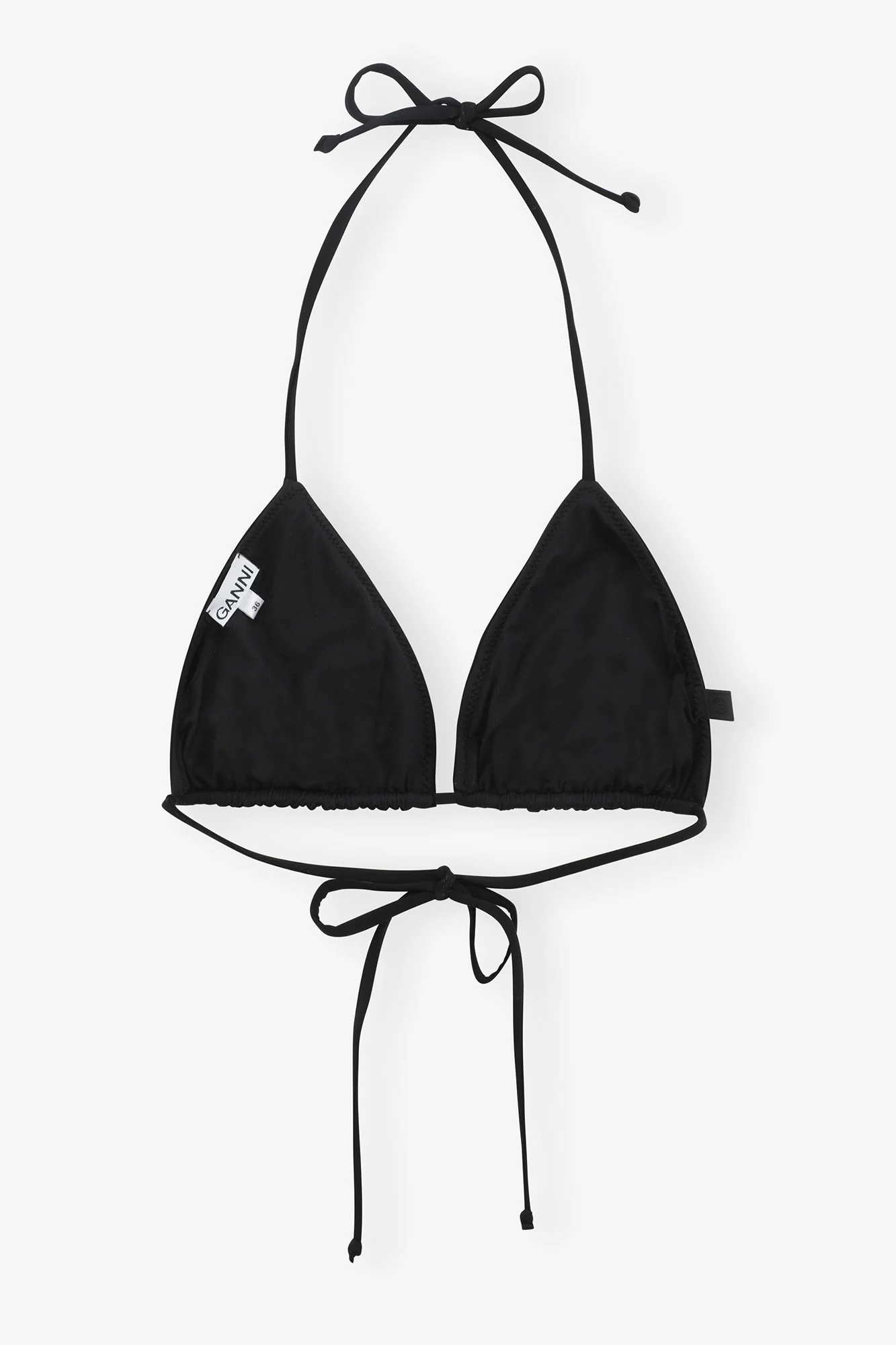 Recycled Matte String Bikini Top | Black - Image 4