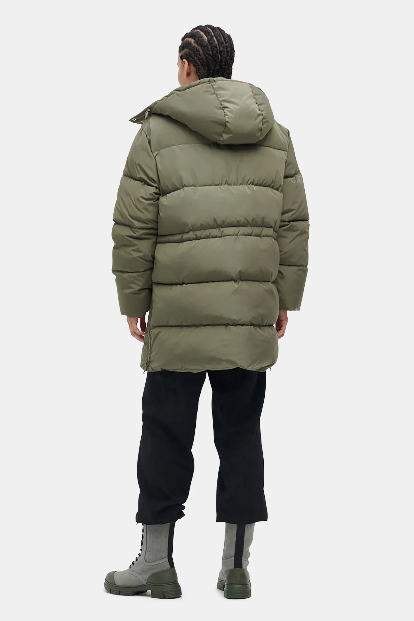 Recycled Polyester Oversized Puffer Midi Jacket | Kalamata - Image 4