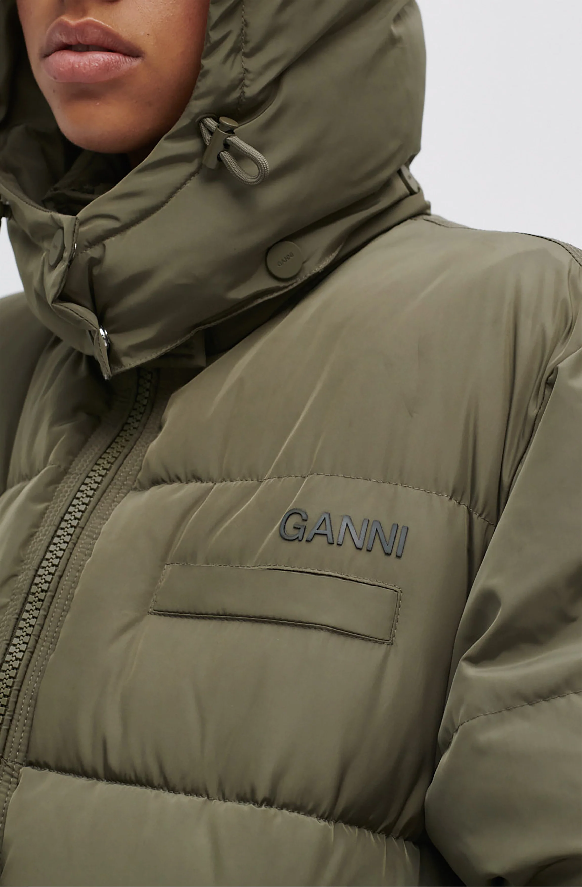Recycled Polyester Oversized Puffer Midi Jacket | Kalamata - Image 5