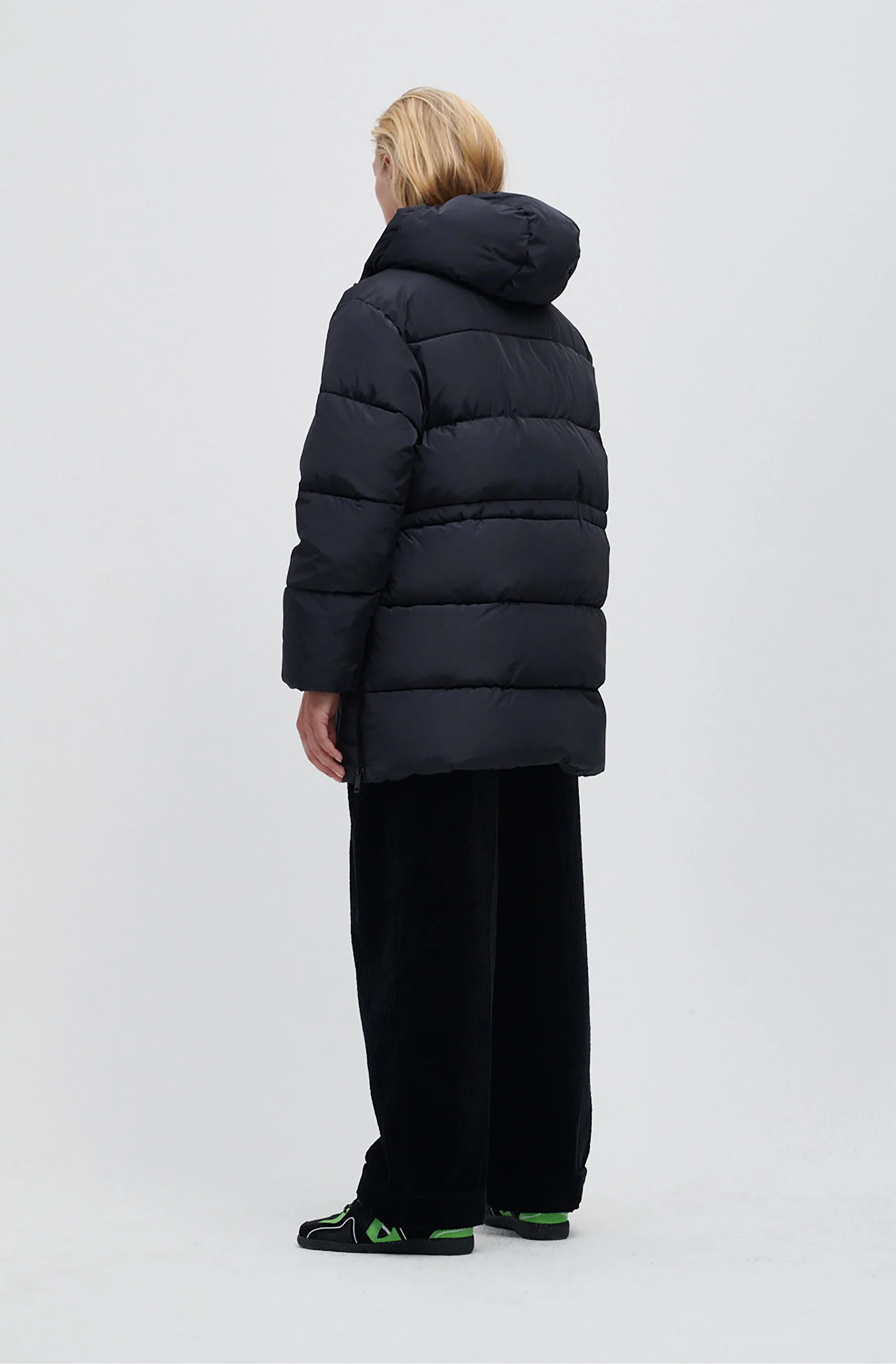 Recycled Polyester Oversized Puffer Midi Jacket | Phantom - Image 4