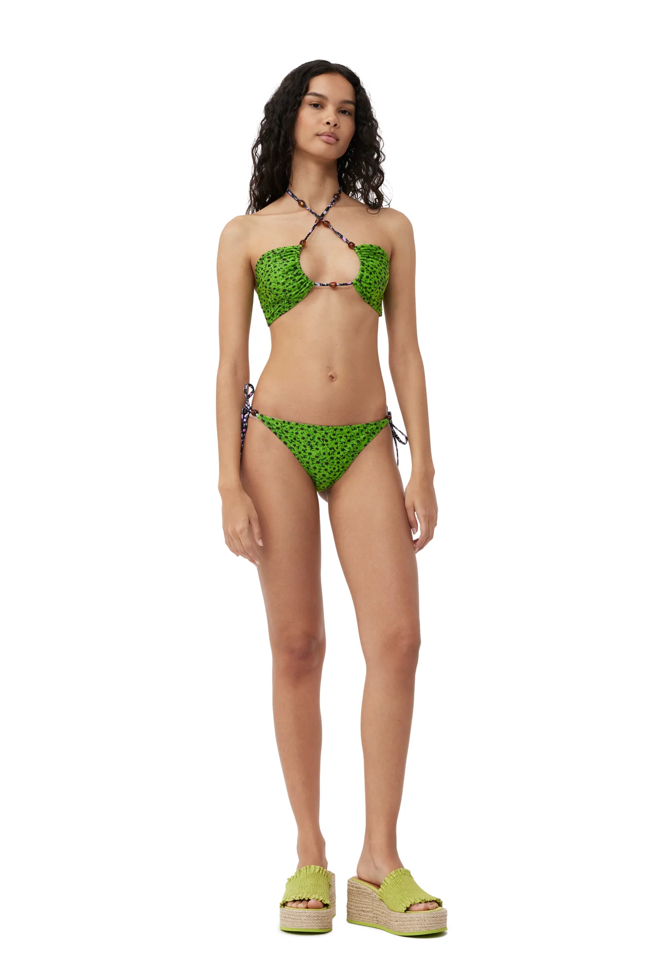 Recycled Printed Beads String Bikini Briefs | Tender Shoots - Image 3
