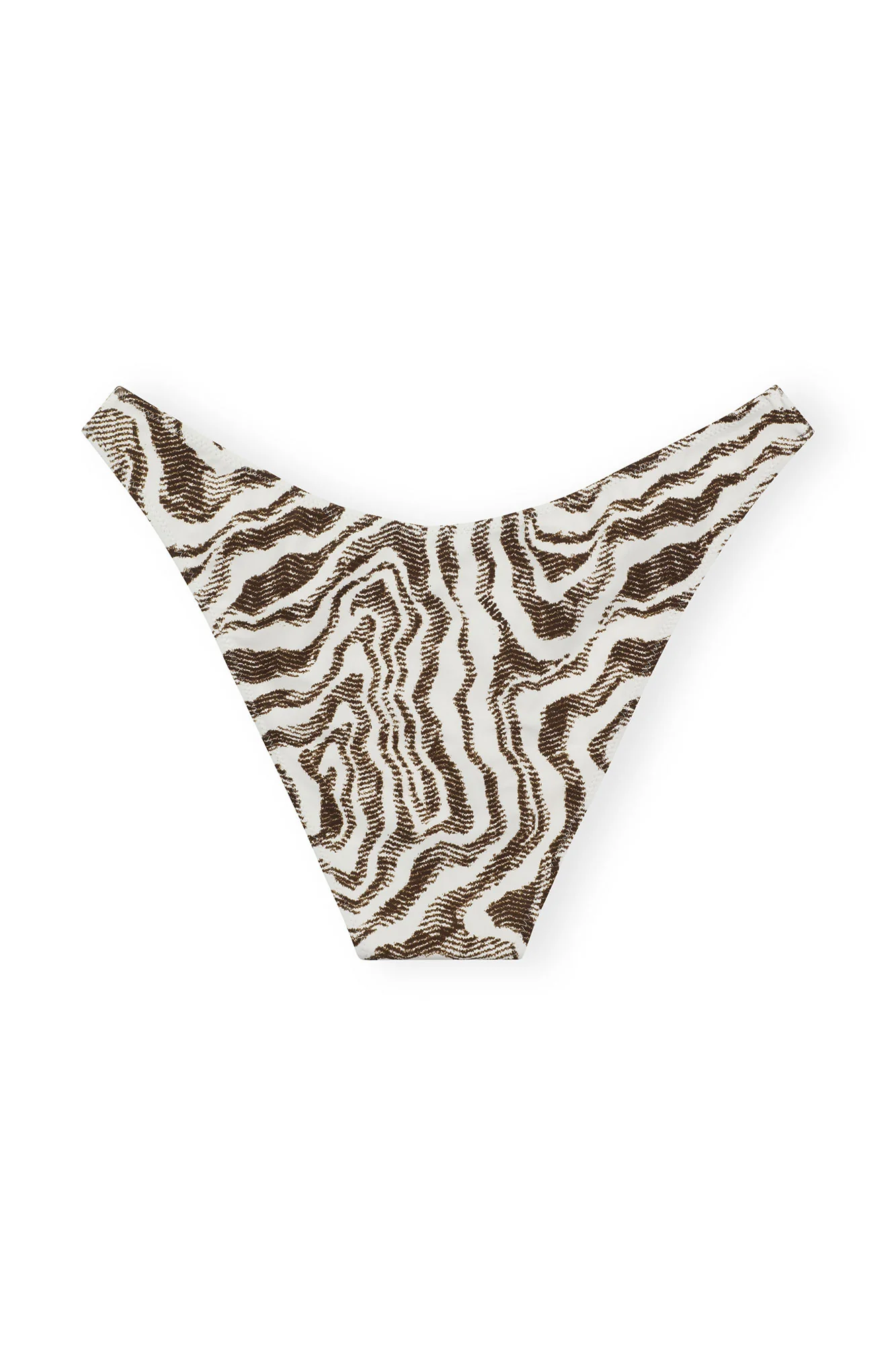Recycled Printed Lowrise Wave Bikini Briefs | Egret - Image 2