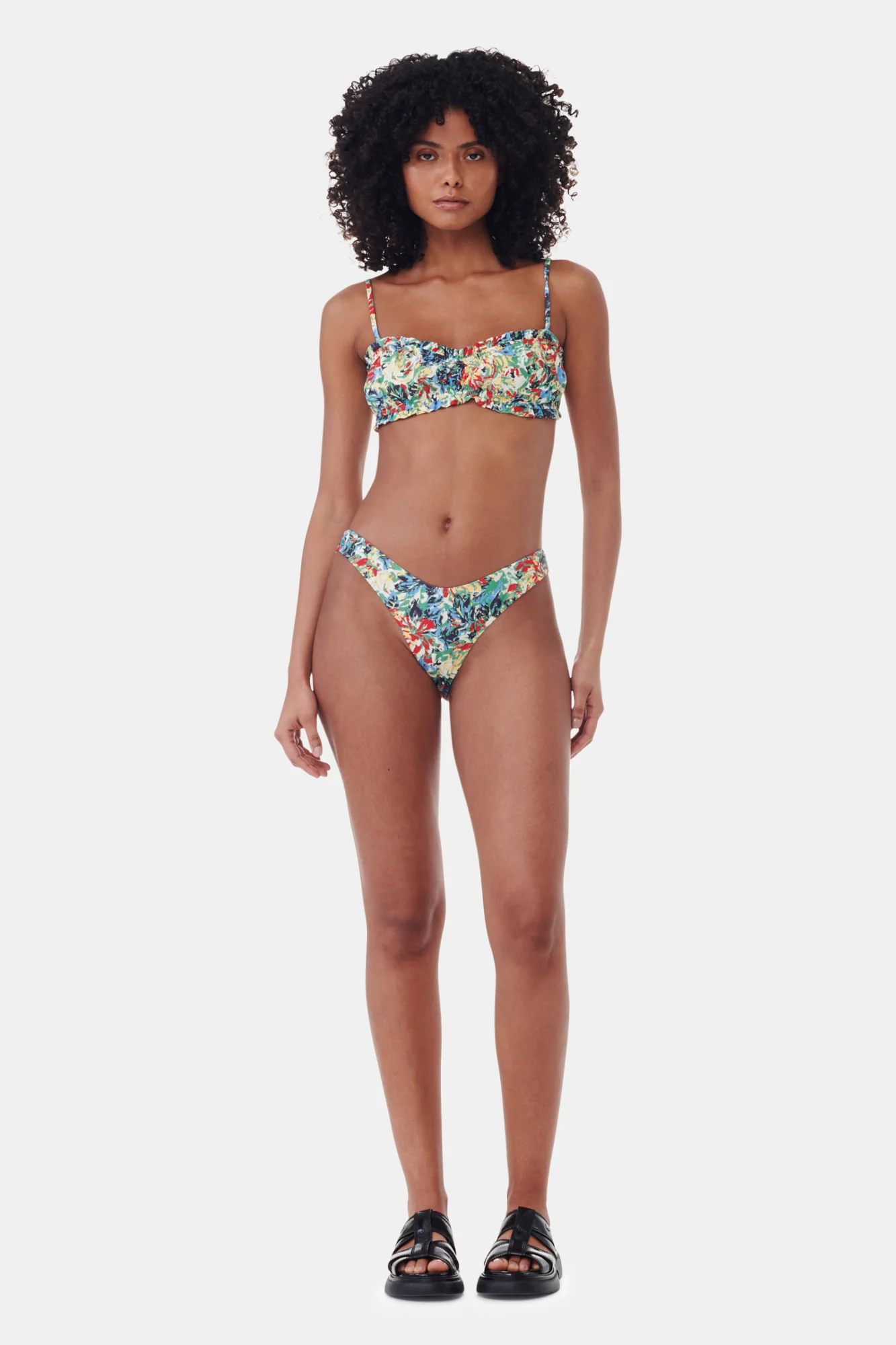 Recycled Printed Lowrise Wave Bikini Briefs | Multicolor - Image 3