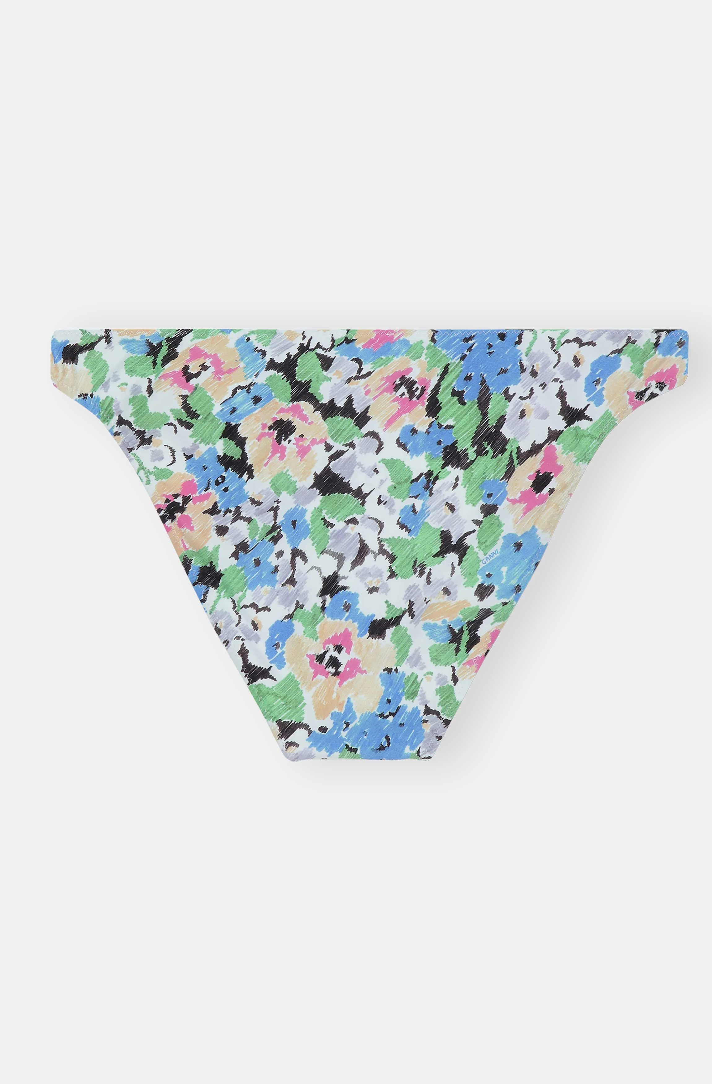 Recycled Printed Recycled Printed Lowrise Bikini Briefs | Floral Azure Blue - Image 2