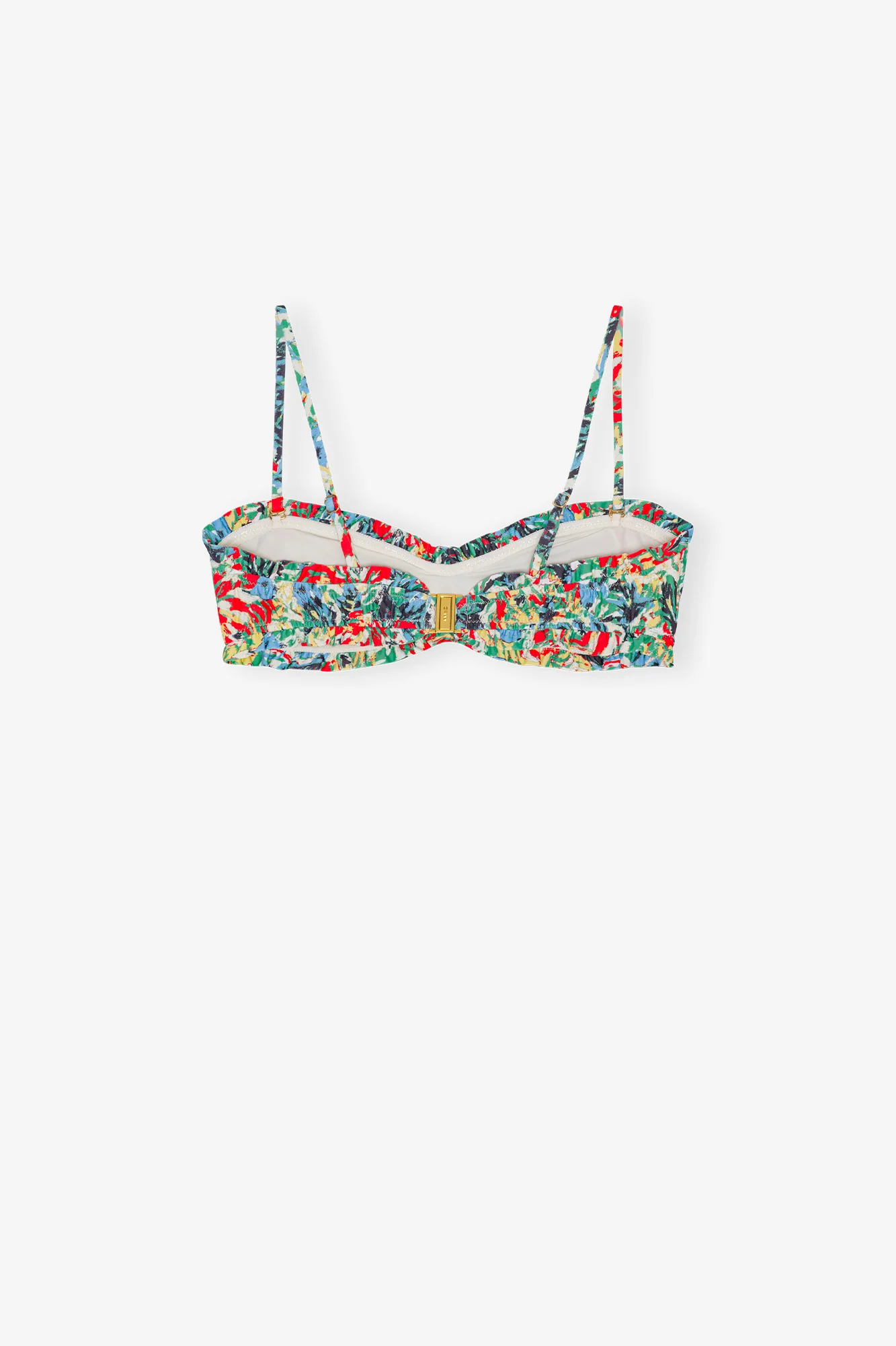 Recycled Printed Ruffle Bandeau Bikini Top | Multicolor - Image 2