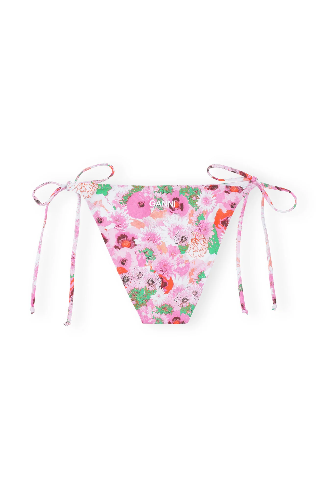 Recycled Printed String Bikini Briefs | Sugar Plum - Image 2