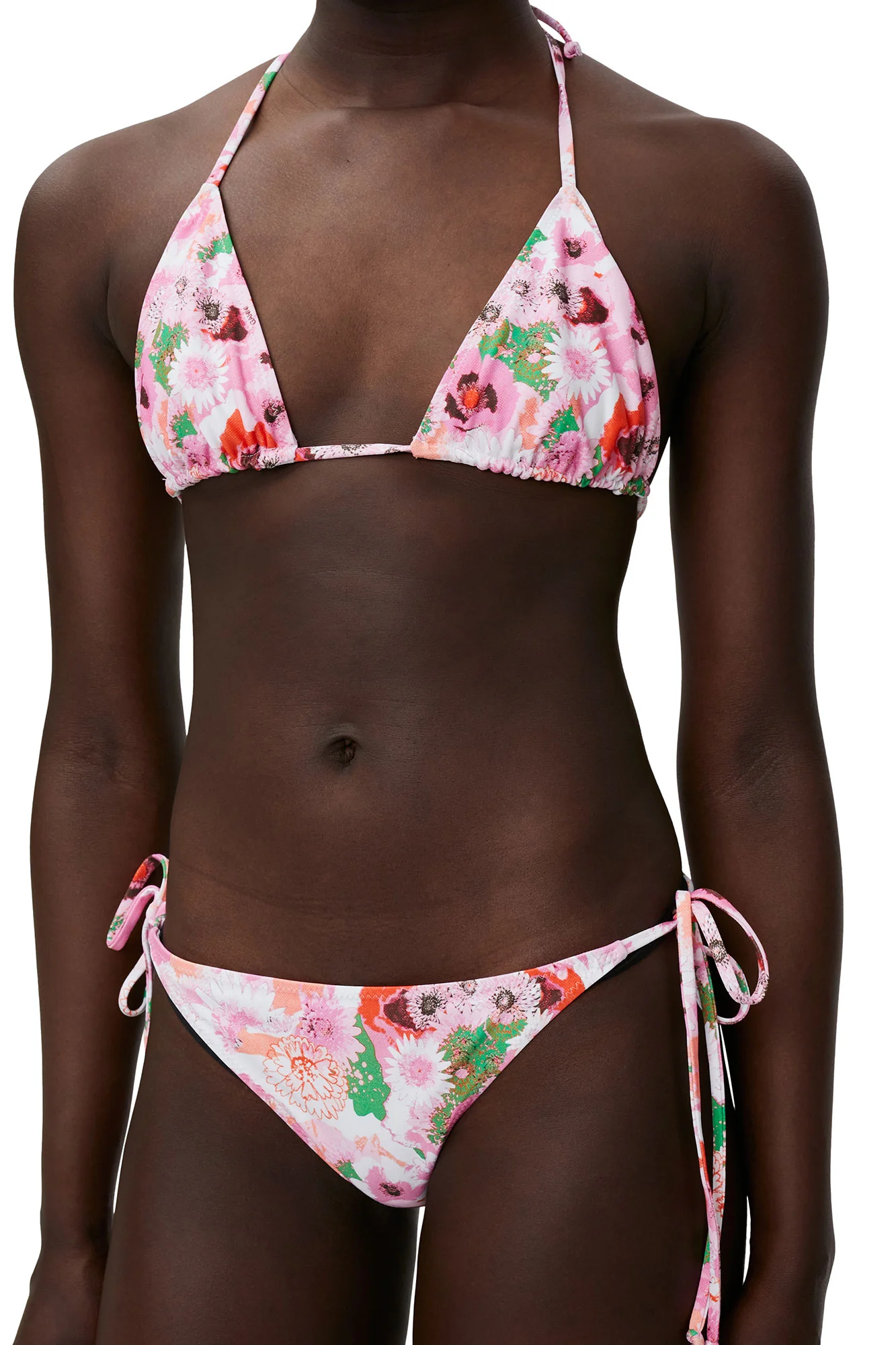 Recycled Printed String Bikini Briefs | Sugar Plum - Image 5