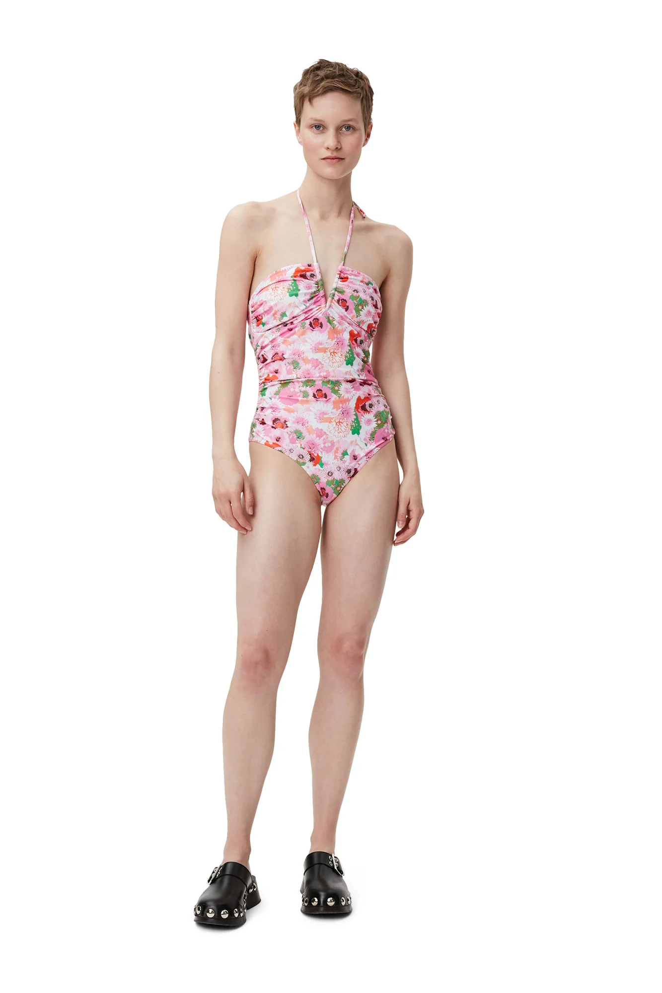 Recycled Printed V-string Swimsuit | Sugar Plum - Image 3