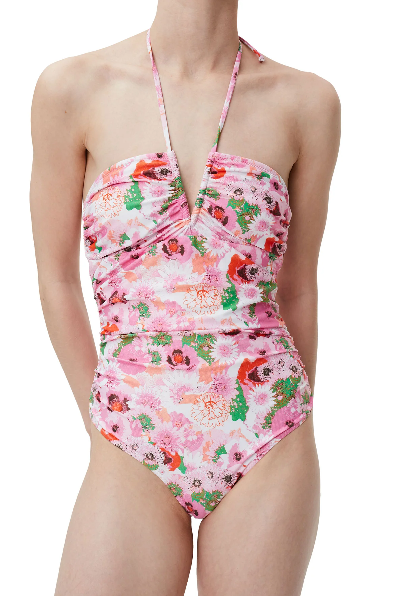 Recycled Printed V-string Swimsuit | Sugar Plum - Image 5