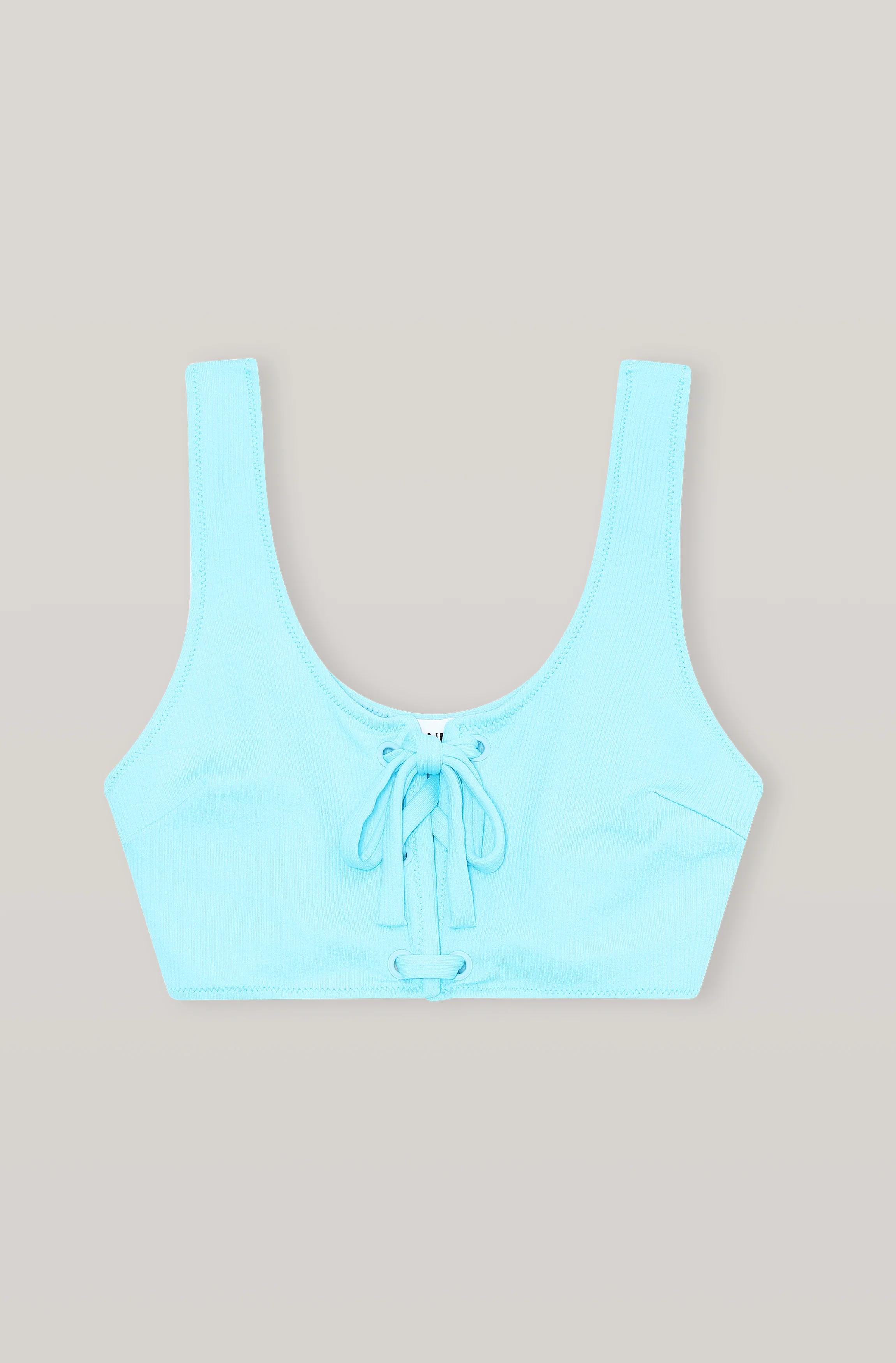 Recycled Ribbed Bikini Top | Bachelor Blue