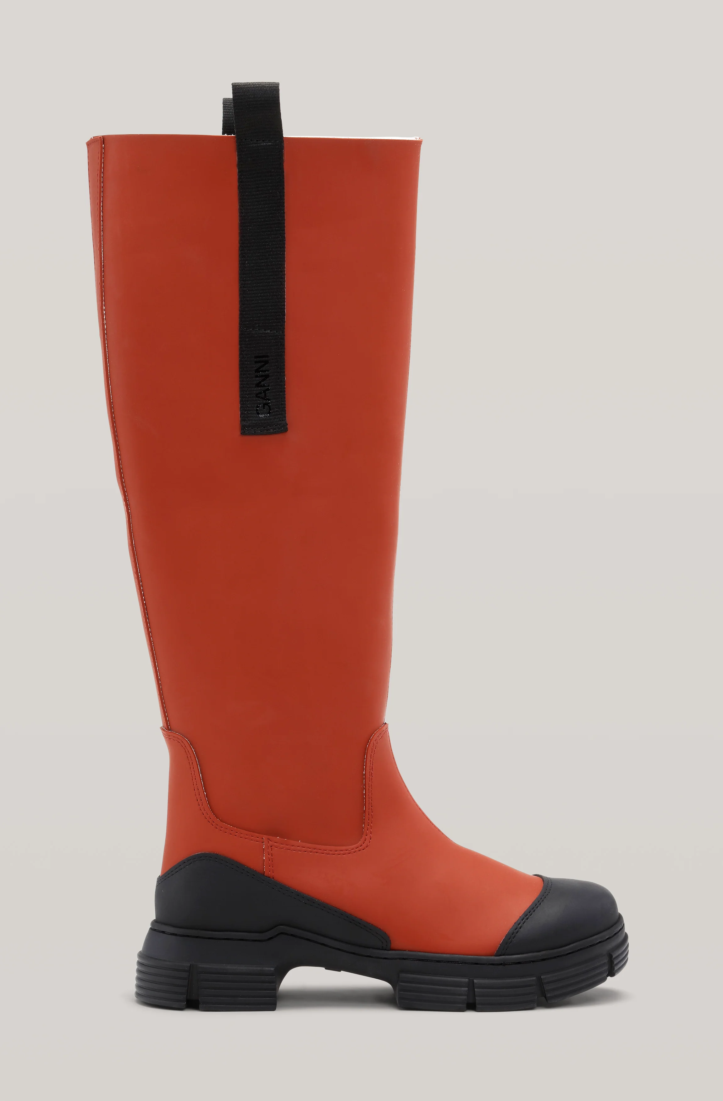 Recycled Rubber Knee Boots | Madder Brown