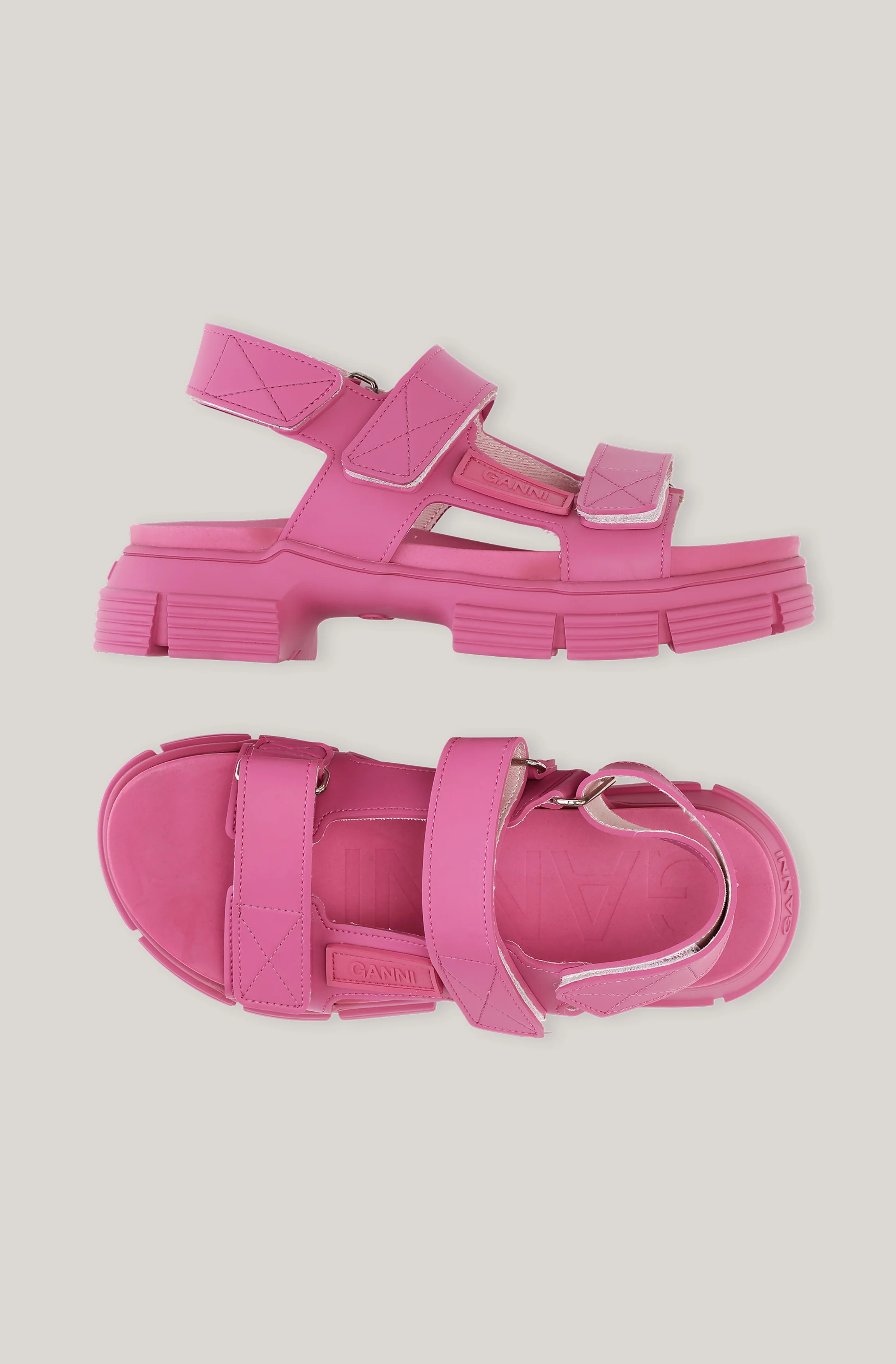 Recycled Rubber Sandal | Shocking Pink - Image 2