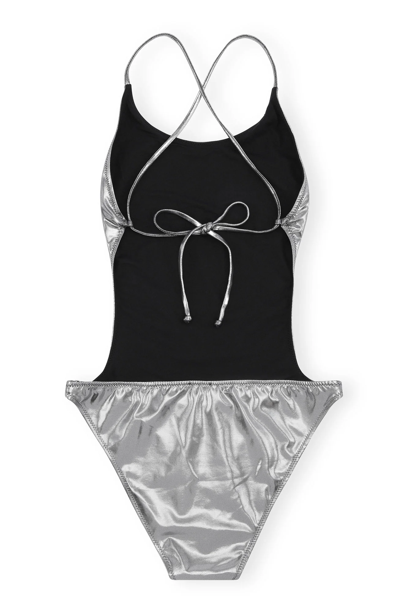 Recycled Shine String Swimsuit | Silver - Image 2