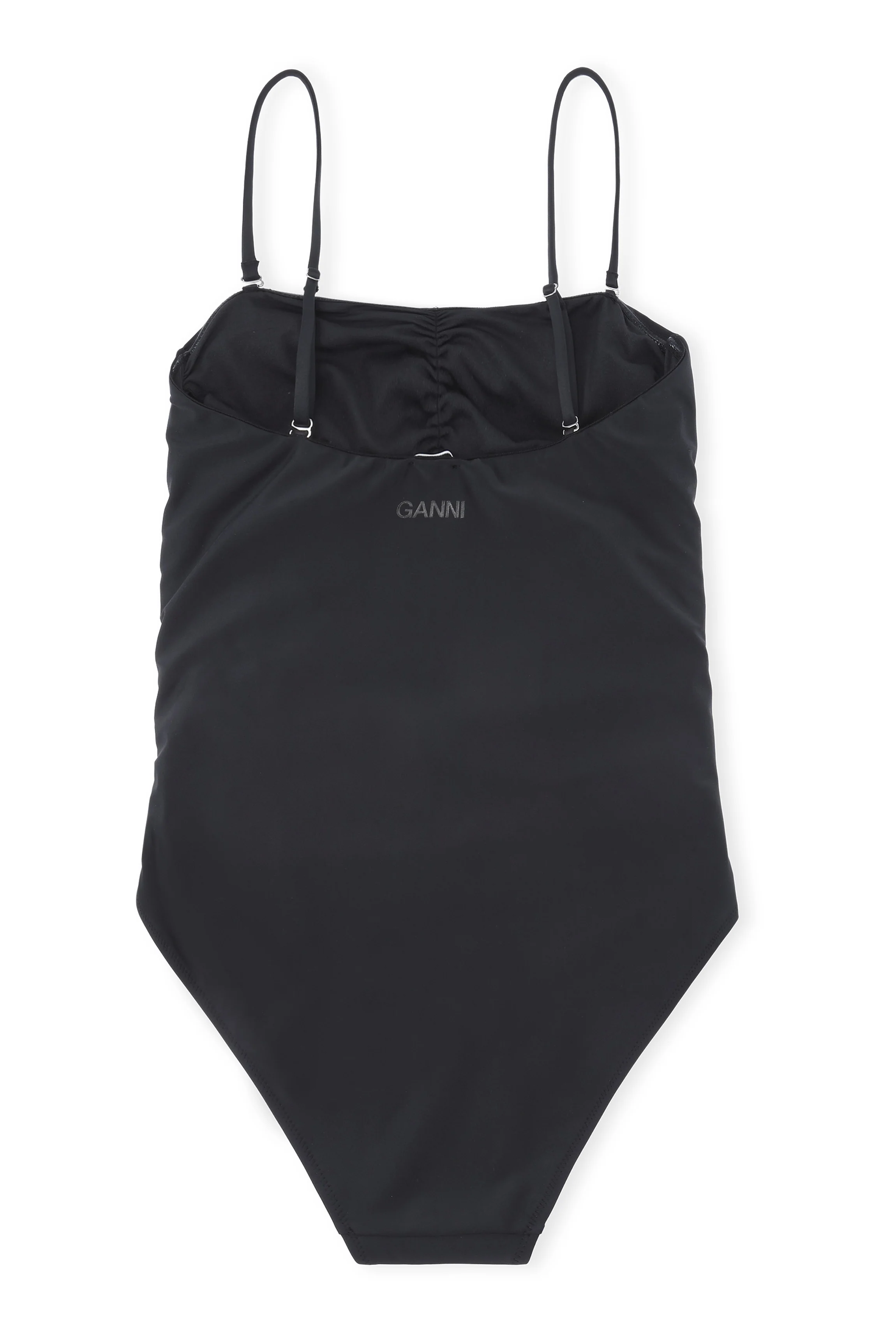 Recycled Solid Core Recycled Core Solid Gathered Swimsuit | Black - Image 2