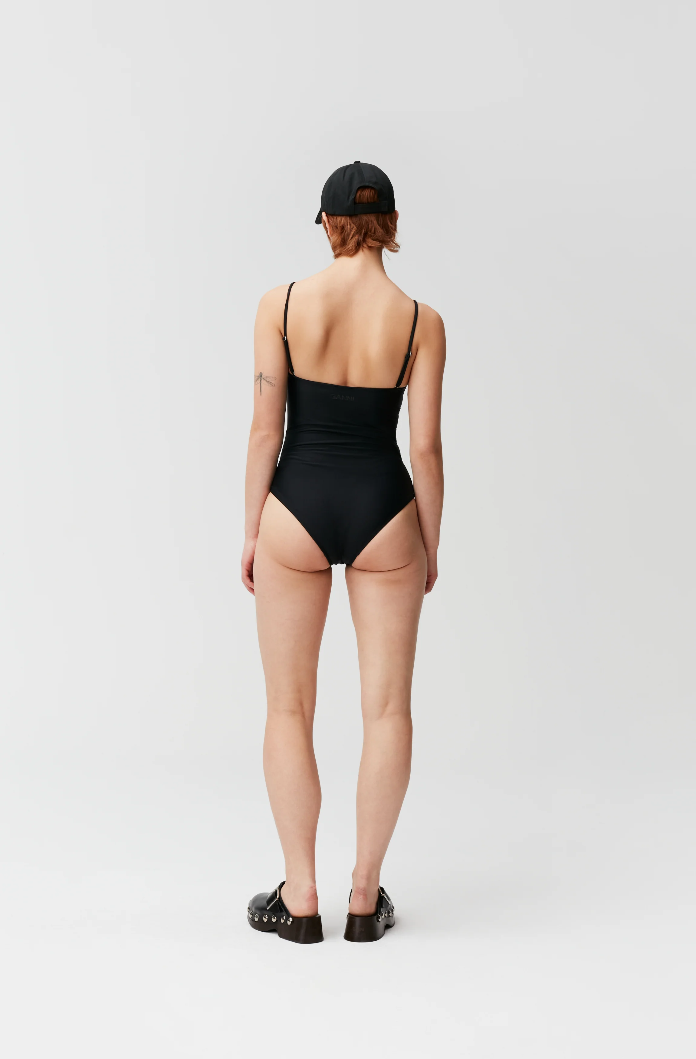 Recycled Solid Core Recycled Core Solid Gathered Swimsuit | Black - Image 5