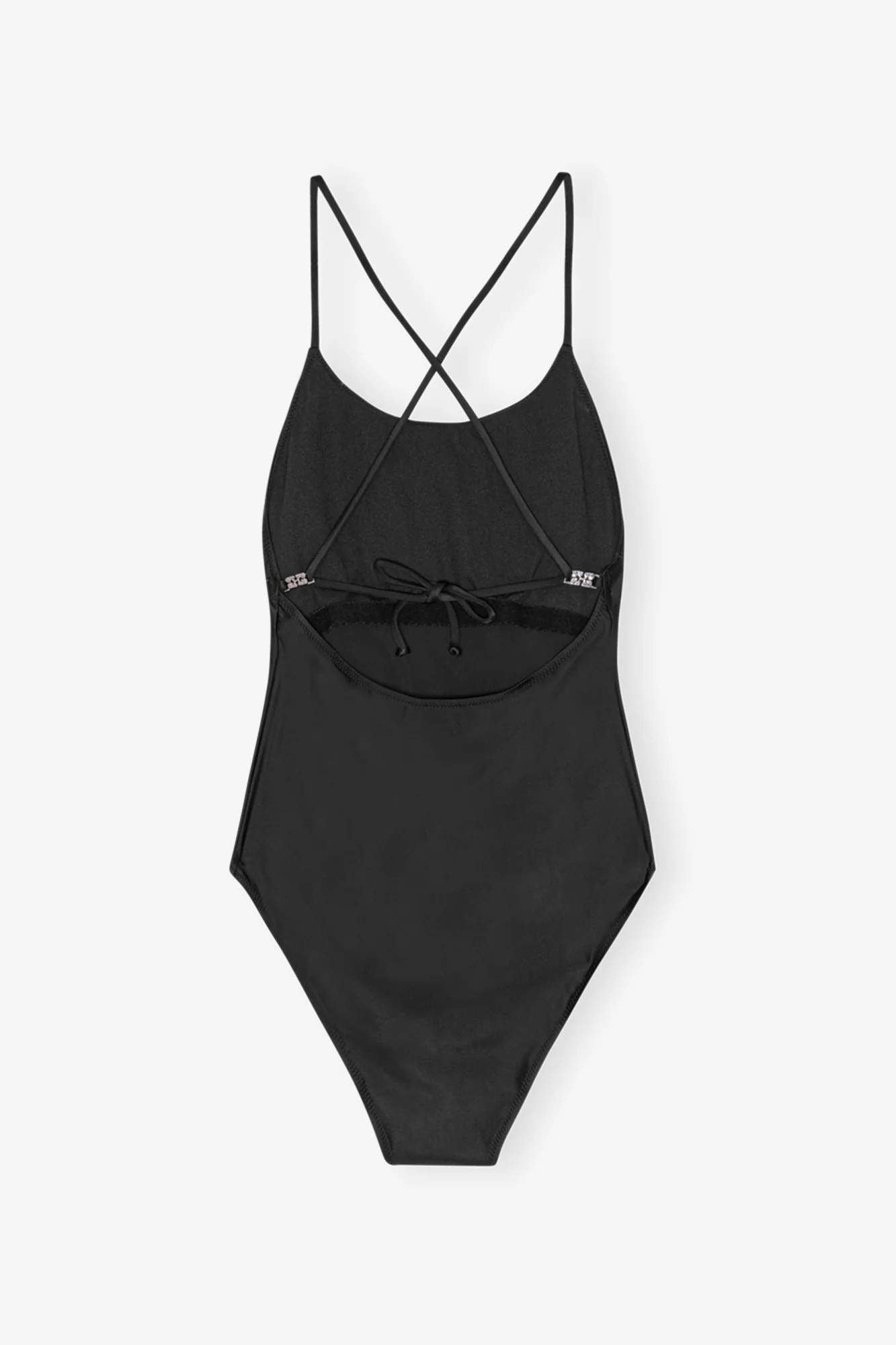 Recycled Tie String Swimsuit | Black - Image 2