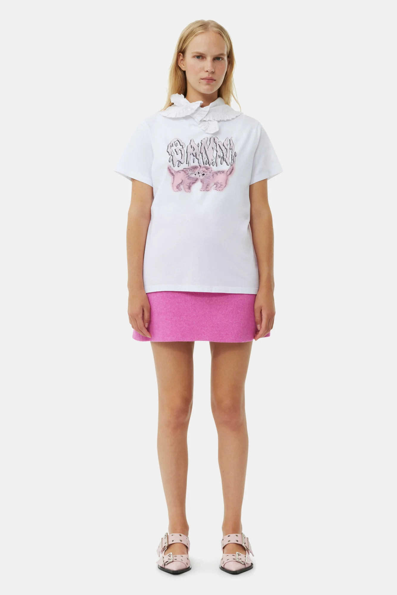 Relaxed Cats T-Shirt | Bright White - Image 4