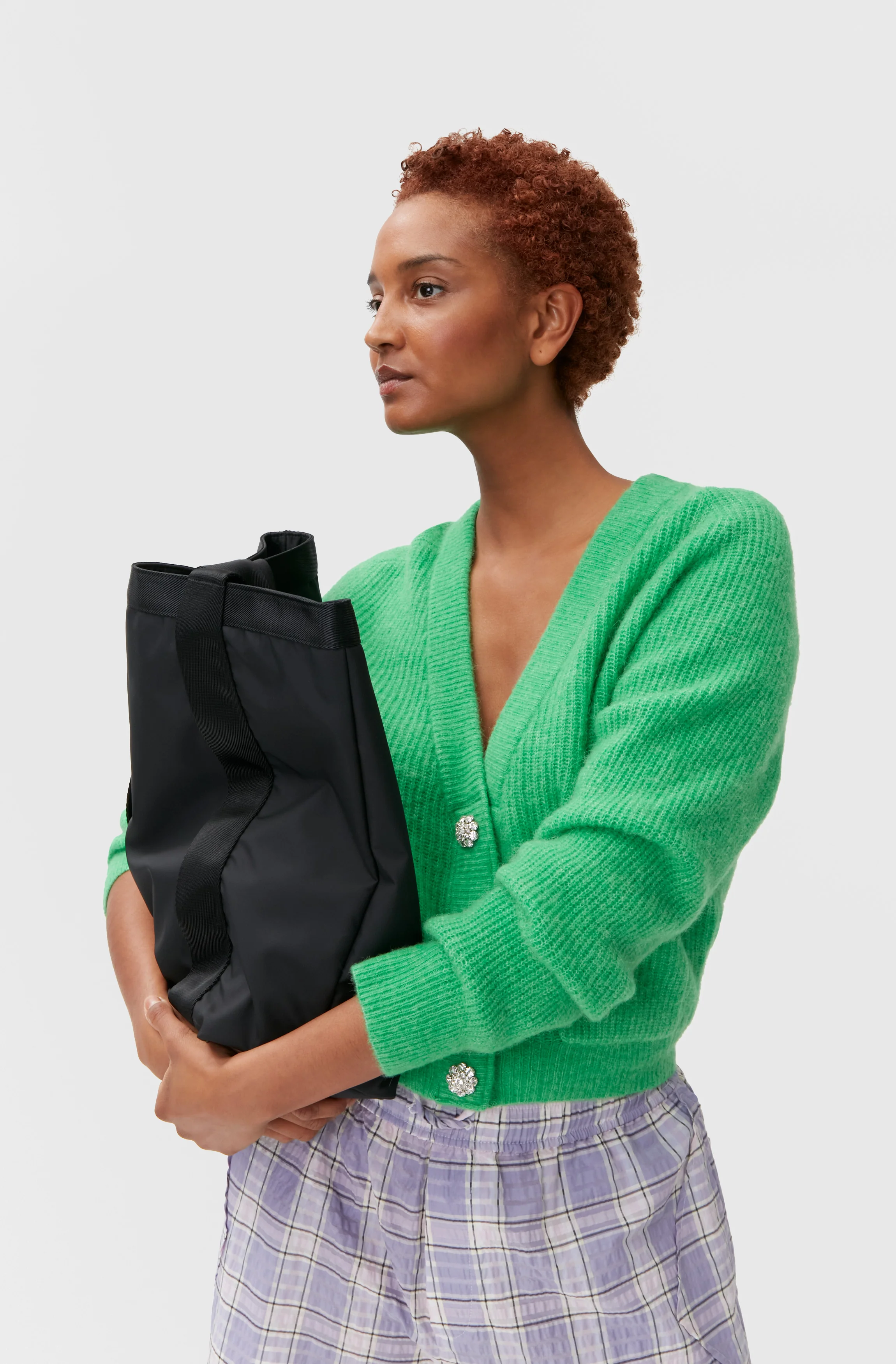 Relaxed Wool Cardigan | Kelly Green - Image 9