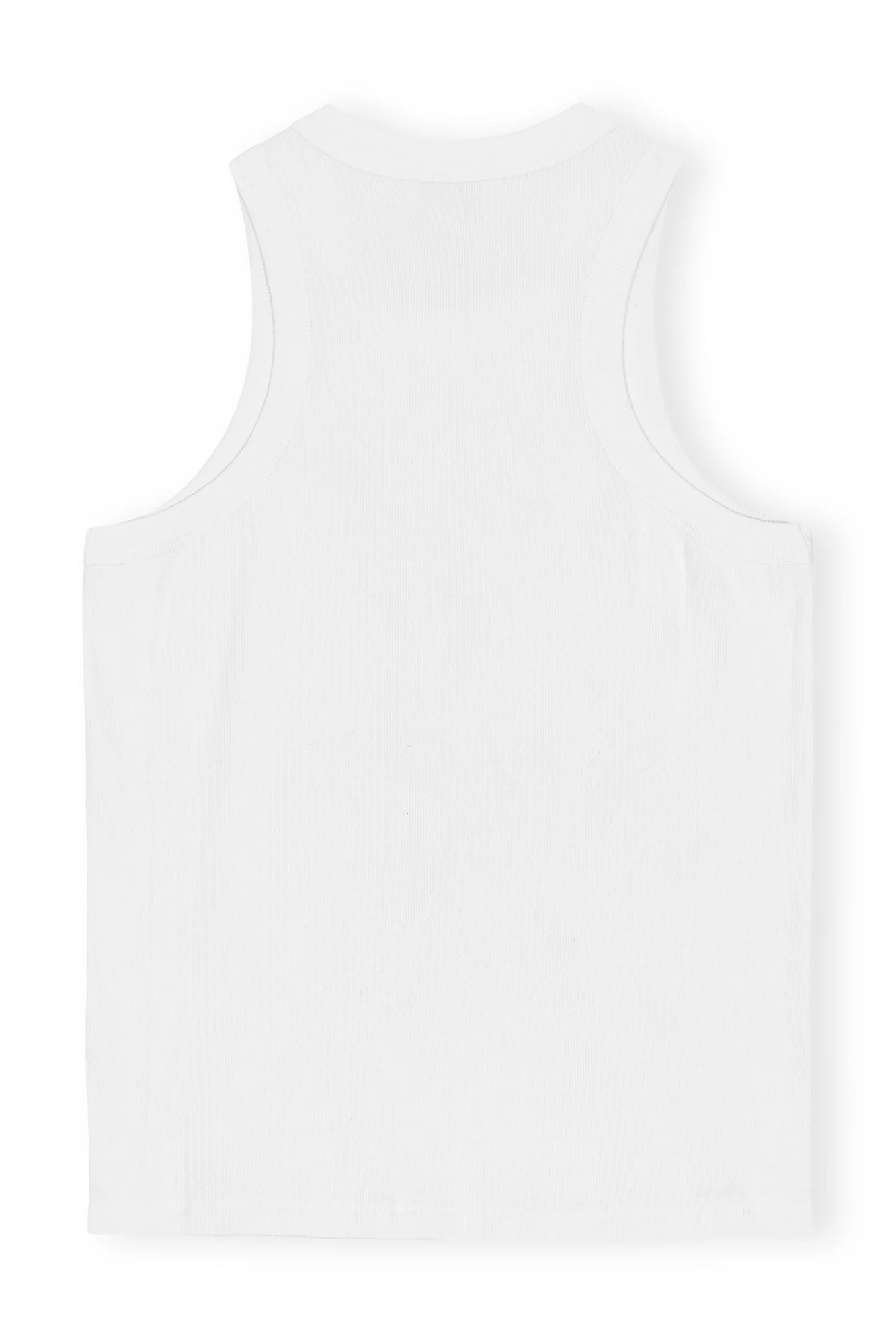Rib Jersey Embellish Tank Top | Bright White - Image 2