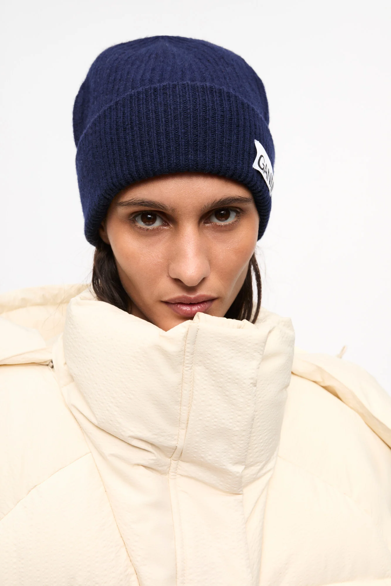 Rib Knit Beanie | Peacoat - Image 2