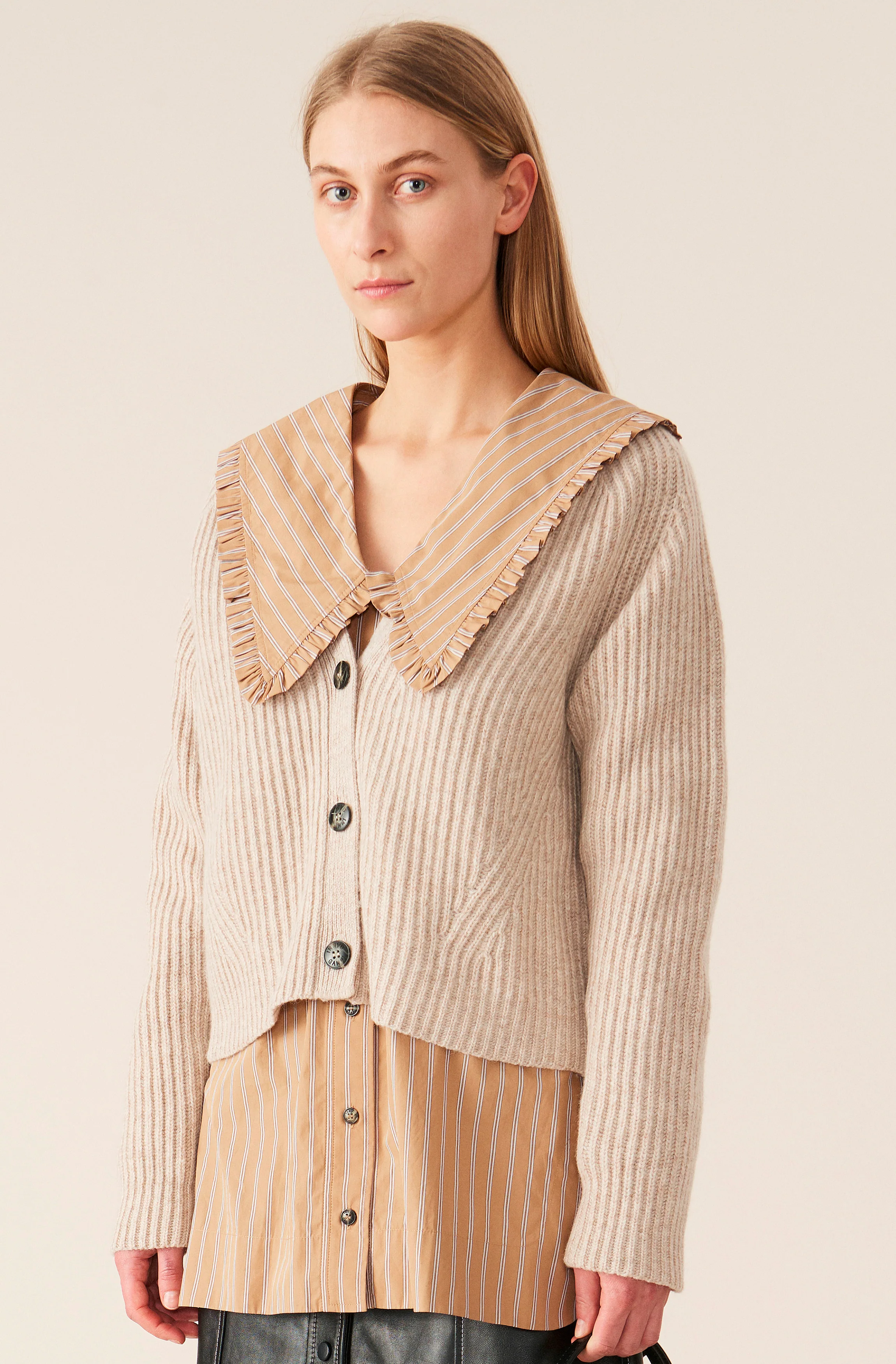 Rib Knit Cardigan | Brazilian Sand - Image 2