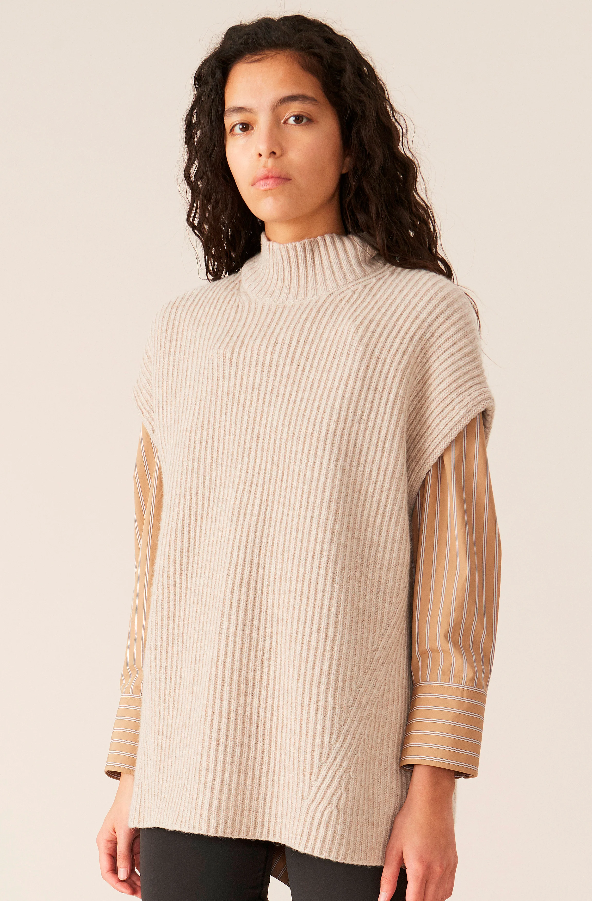 Rib Knit Vest | Brazilian Sand - Image 2