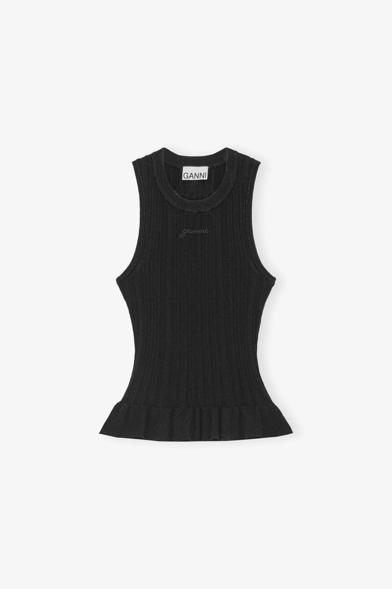 Rib Tank Top | Black