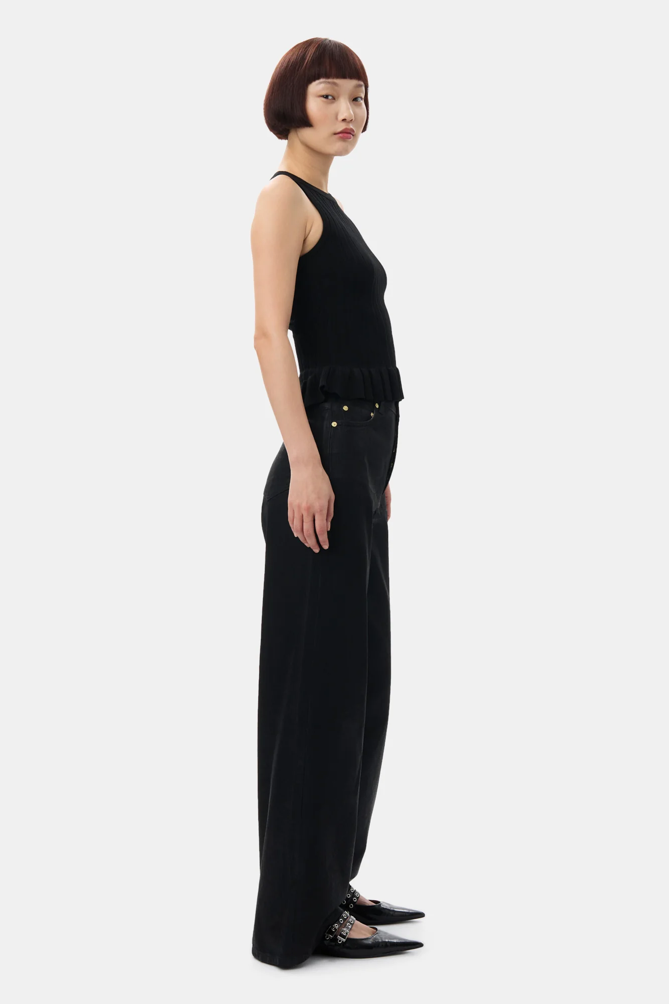 Rib Tank Top | Black - Image 5