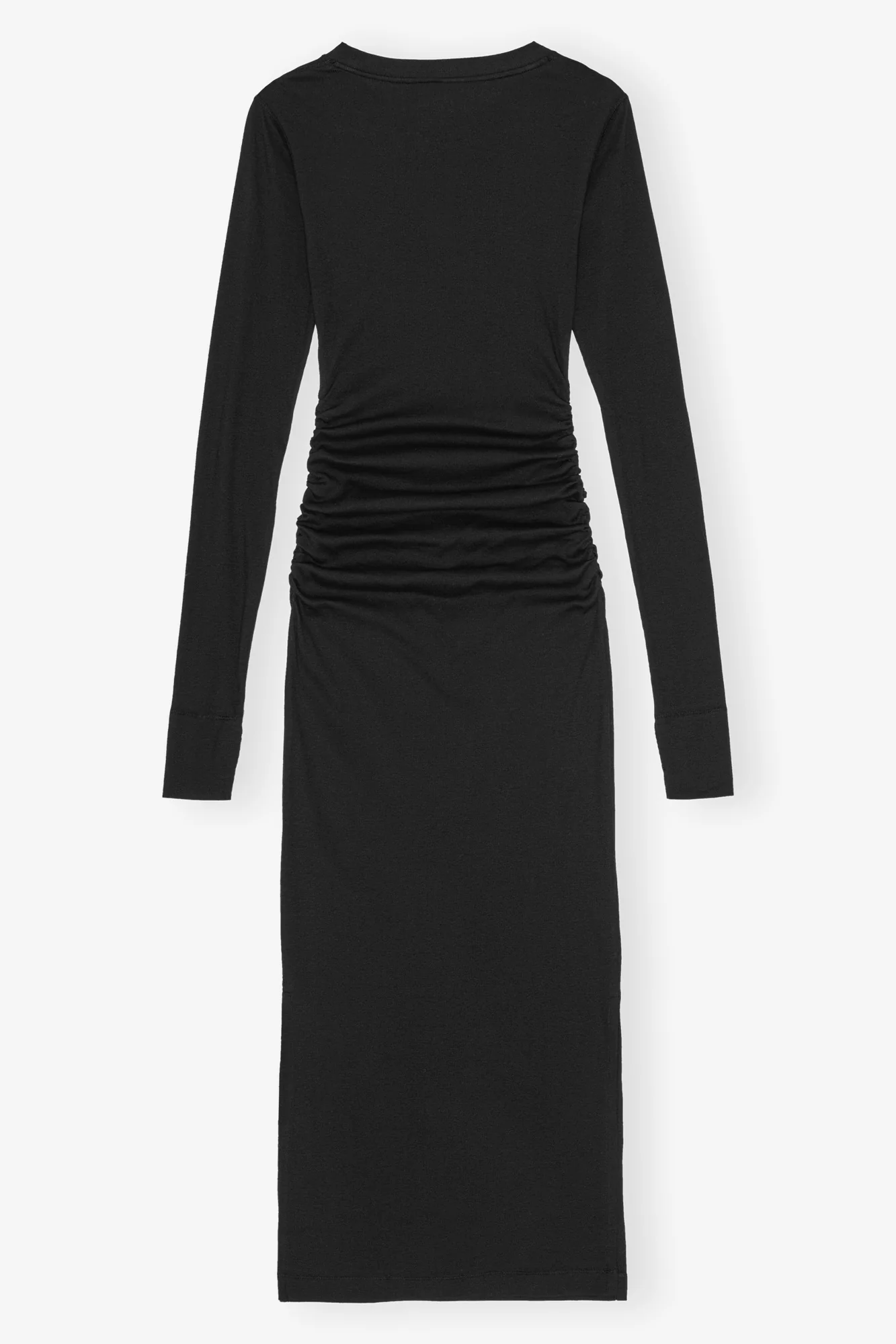 Ribbed Long Dress | Black - Image 2