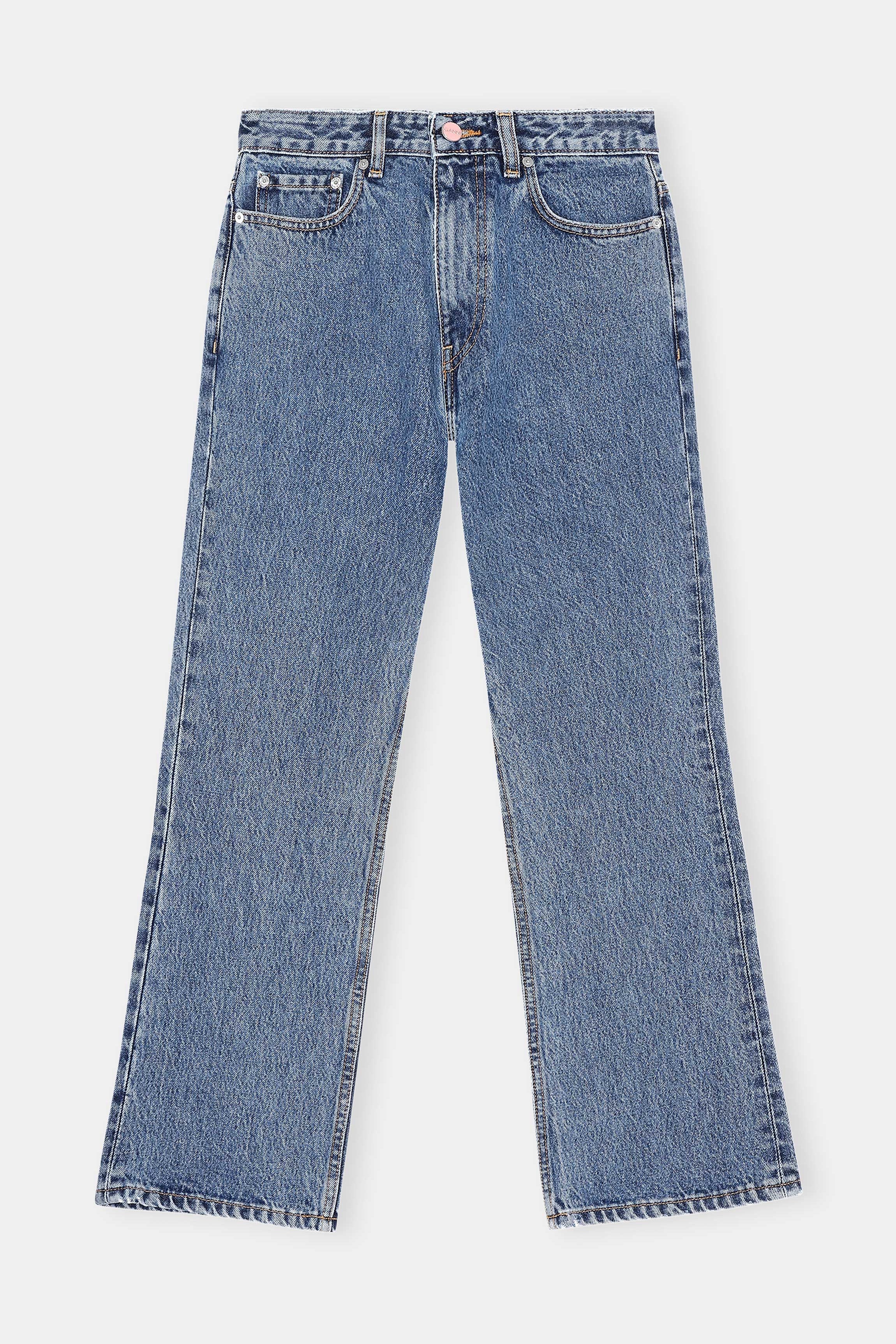 Rigid Denim Betzy Cropped | Mid Blue Stone