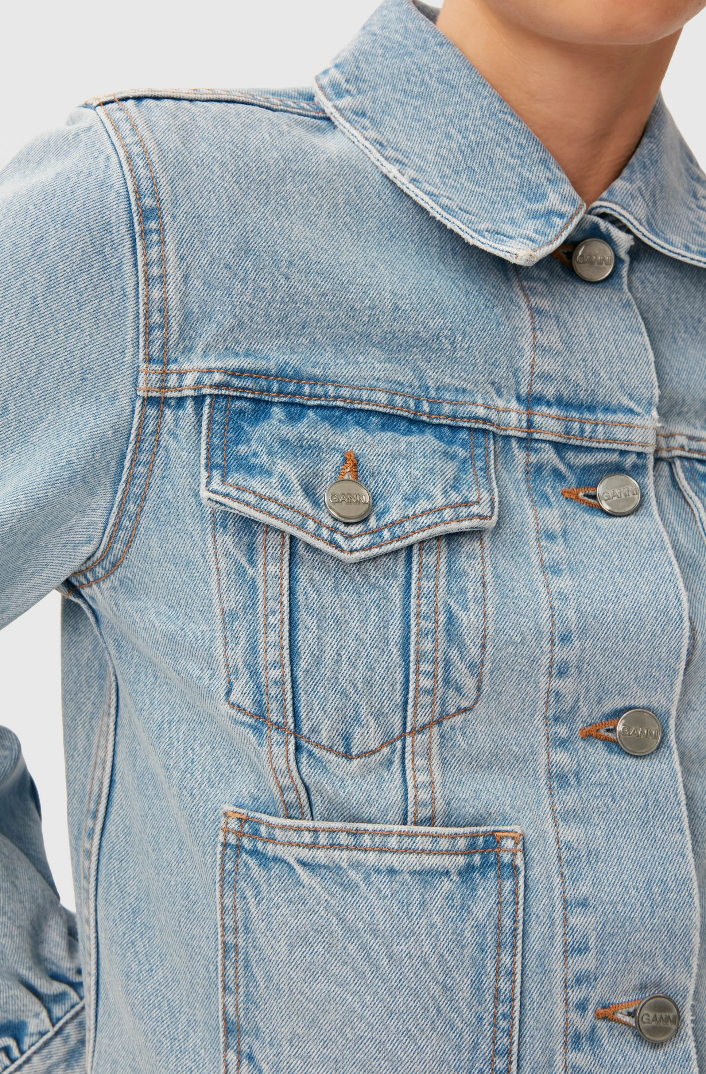 Rigid Denim Camy | Light Blue Stone - Image 6