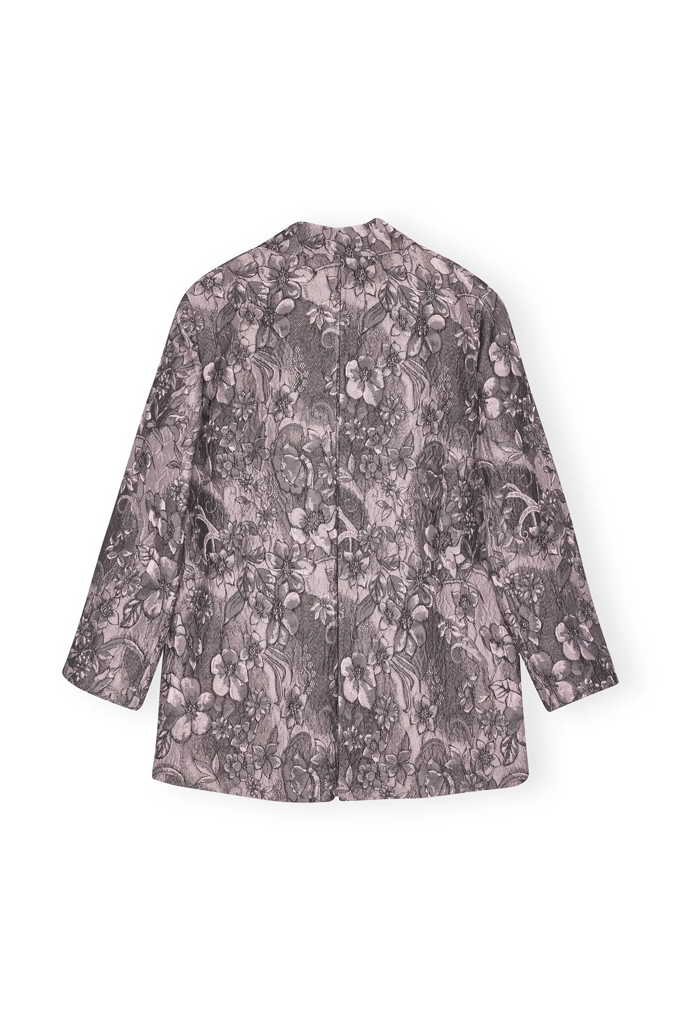 Rippled Jacquard Oversized Blazer | Black Lotus - Image 2