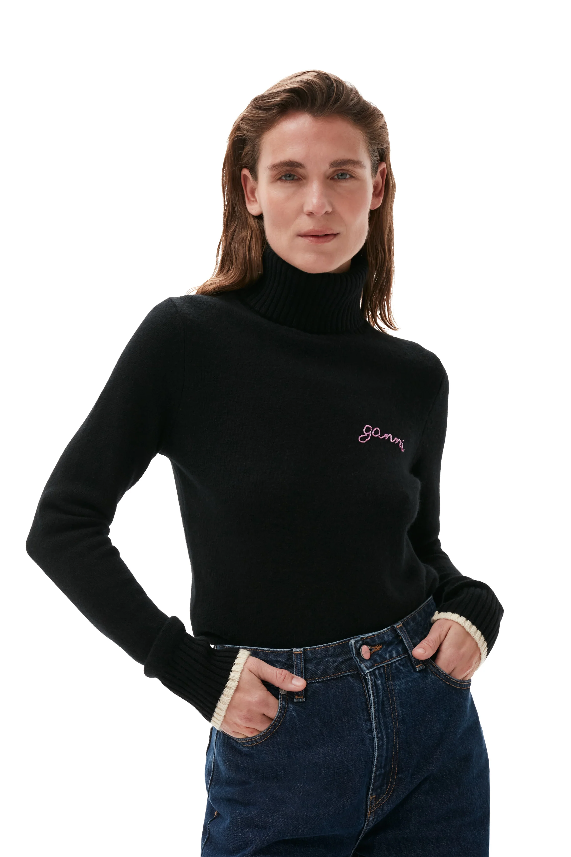 Rollneck Pullover | Black - Image 5