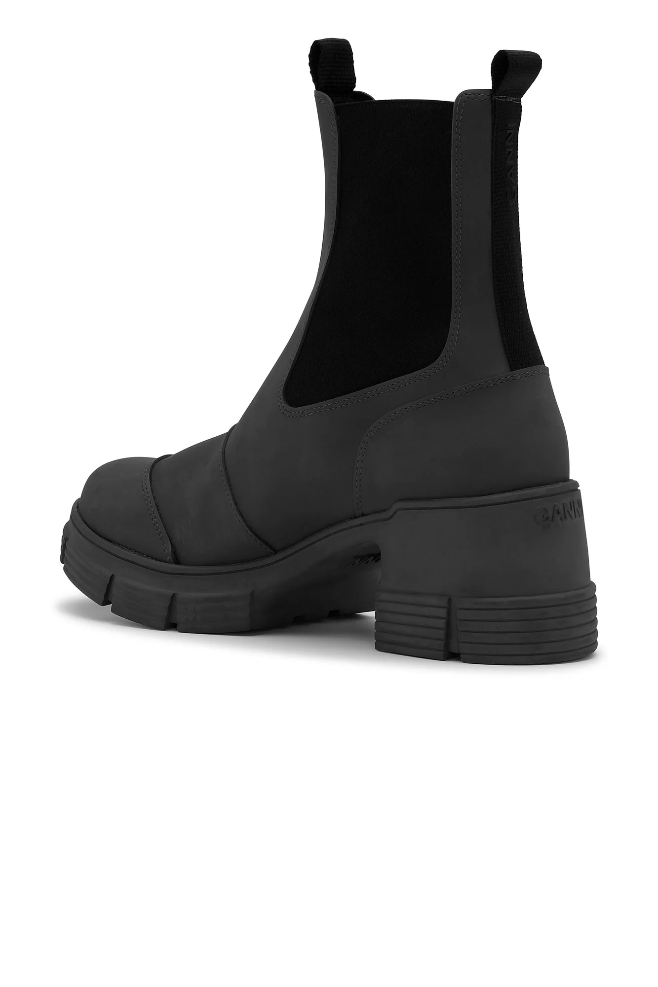 Rubber Heeled City Boots | Black - Image 2