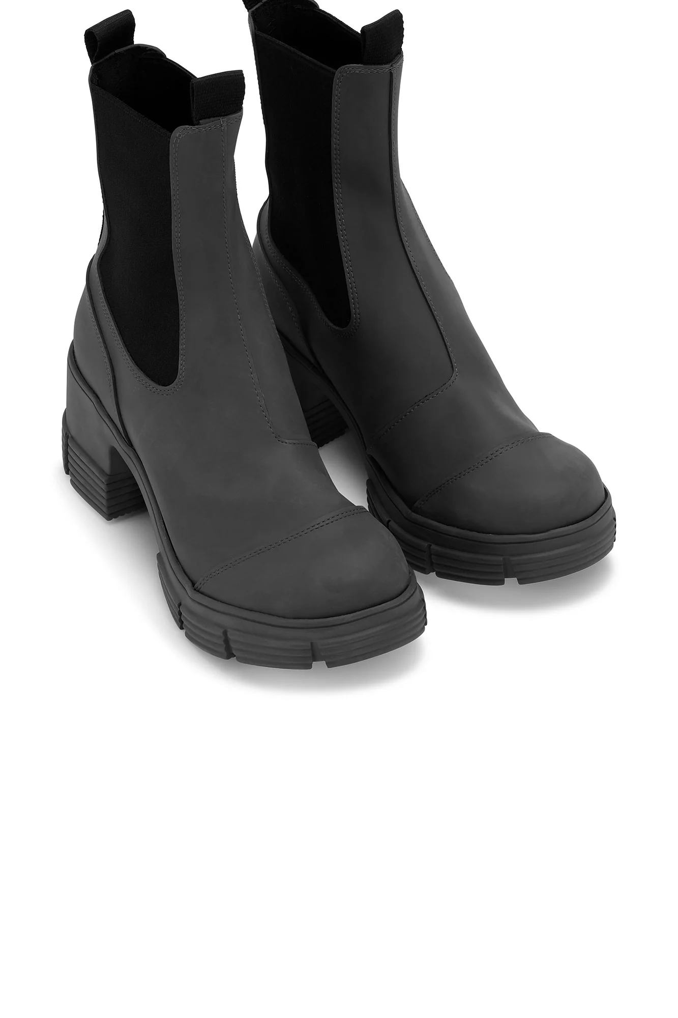 Rubber Heeled City Boots | Black - Image 3